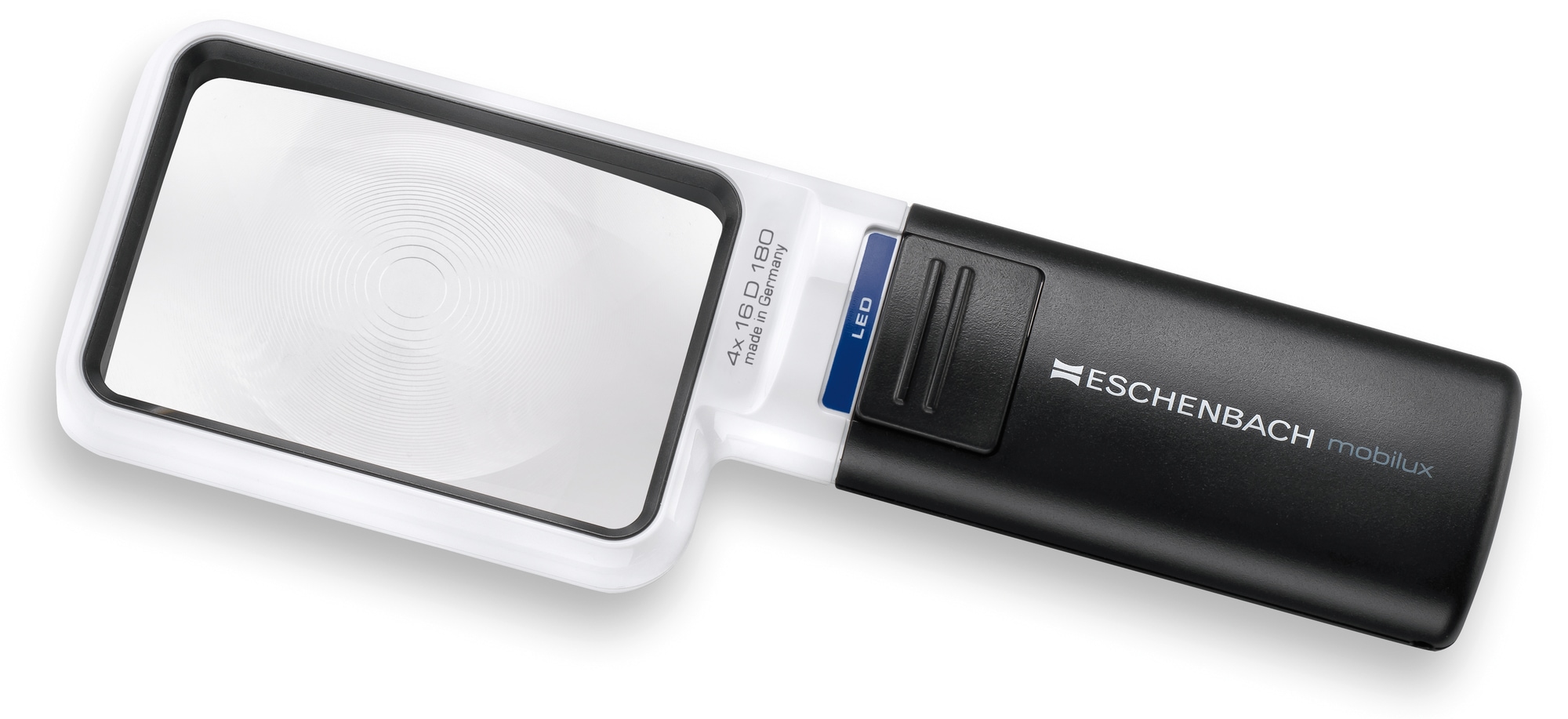 Eschenbach Optik Leuchtlupe »mobilux LED, ideal für Senioren« Handlupe mit echter 4x-Vergrösserung und drei Farbfiltern