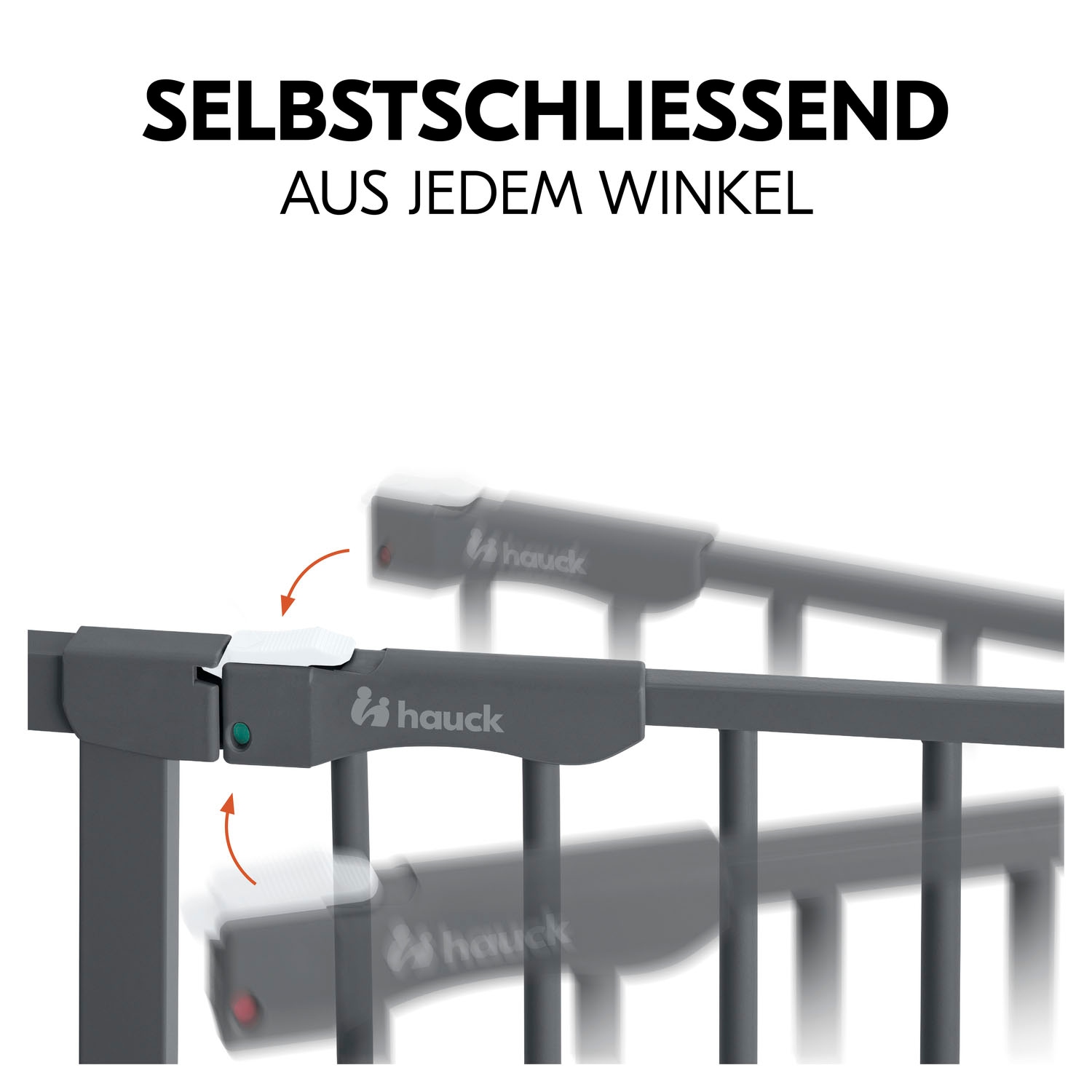 Hauck Türschutzgitter »Clear Step Autoclose 2, Dark Grey« auch als Treppenschutzgitter verwendbar