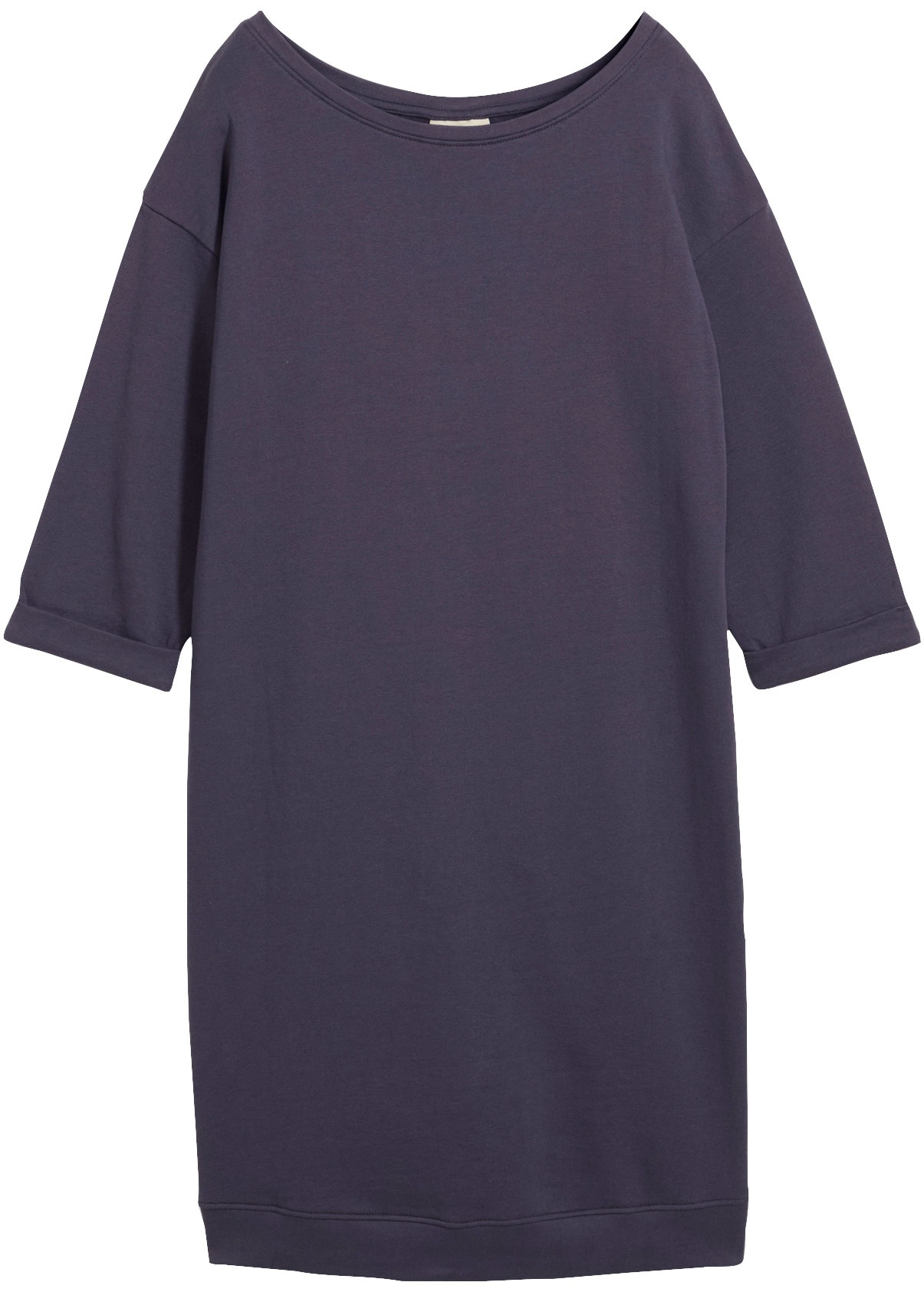 bonprix Robe en sweat »Sweatkleid« avec coupe ample, longueur genou, manches 3/4, uni, sans fermeture