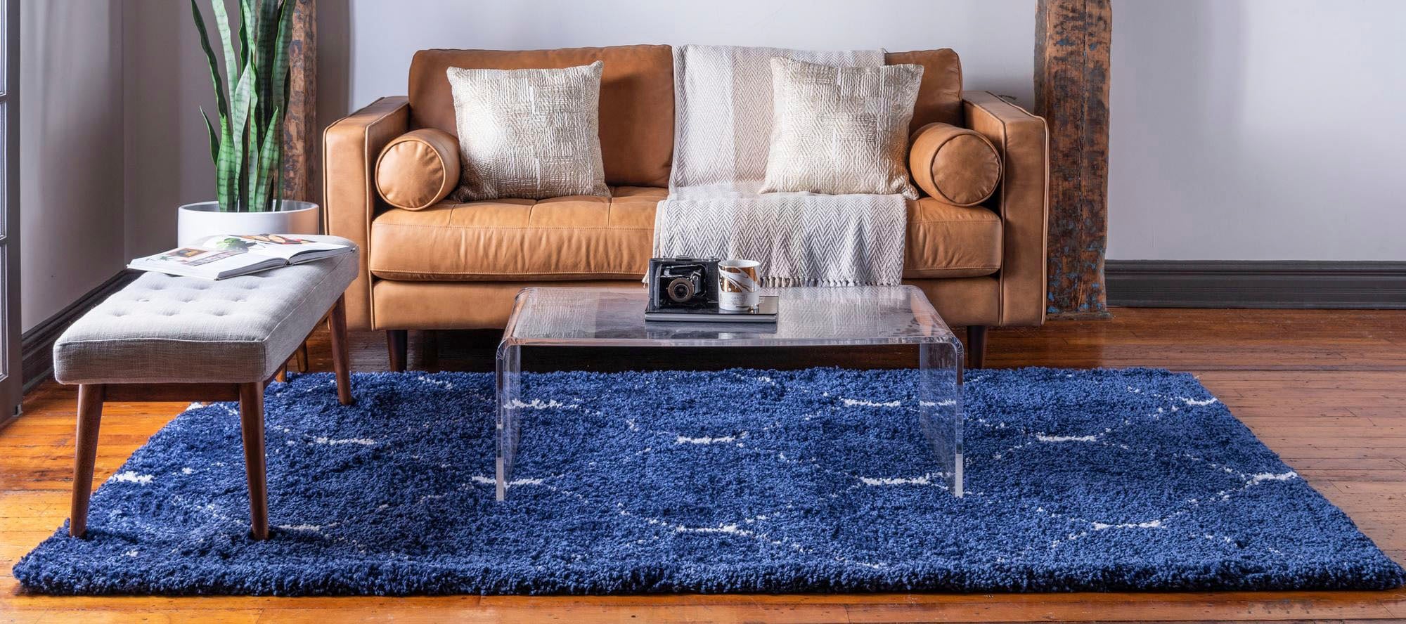 Myflair Möbel & Accessoires Tapis à poils longs »Temara Shag, LAGERRÄUMUNG!« Rectangulaire 51 mm Höhe gewebt, Rauten Design, weich & kuschelig