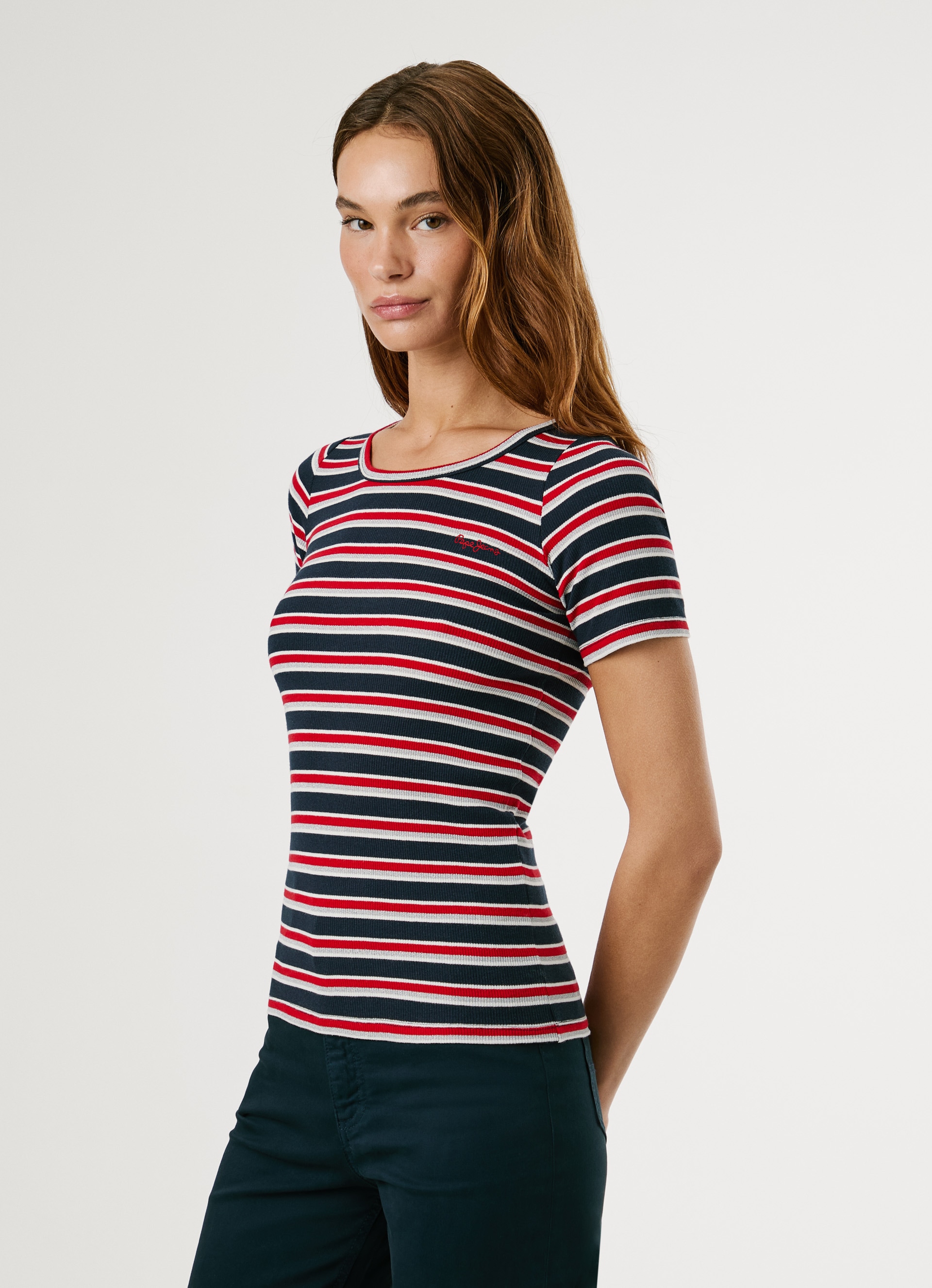 Pepe Jeans T-shirt à manches courtes »BAMBU« Slim Fit mit Rundhals