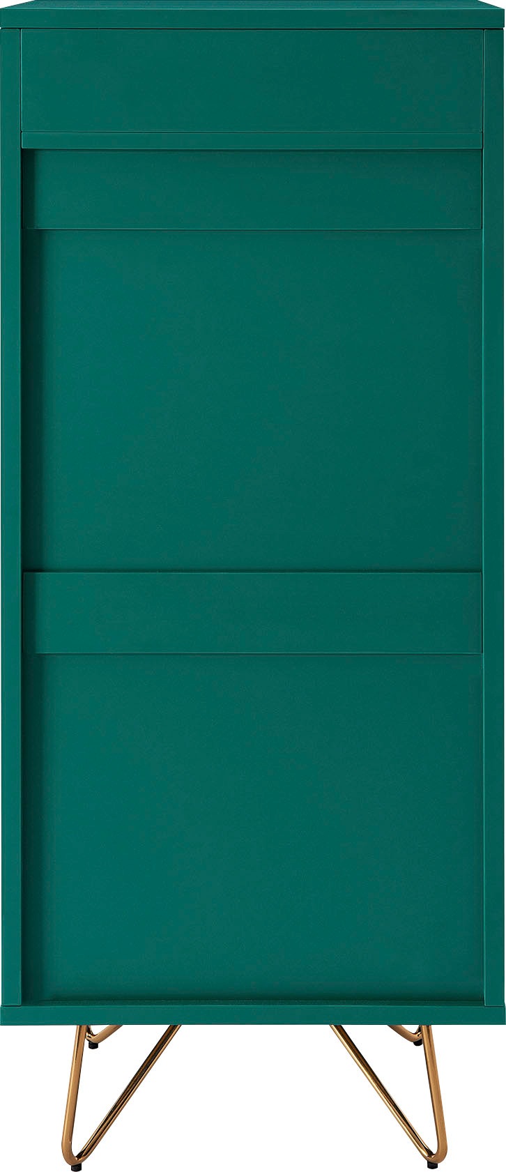 SalesFever Commode haute »Bolton - Elegante Schubkastenkommode« Spiegel im Klappdeckel