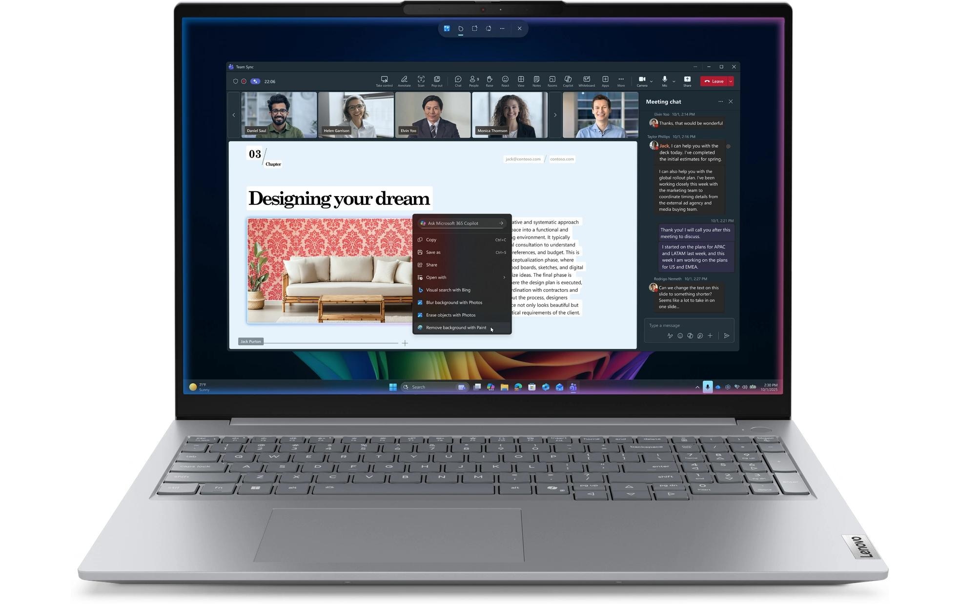 Lenovo Business-Notebook »16 G9 IPL Copilot+ PC« / 16 ″ Intel Core Ultra 7