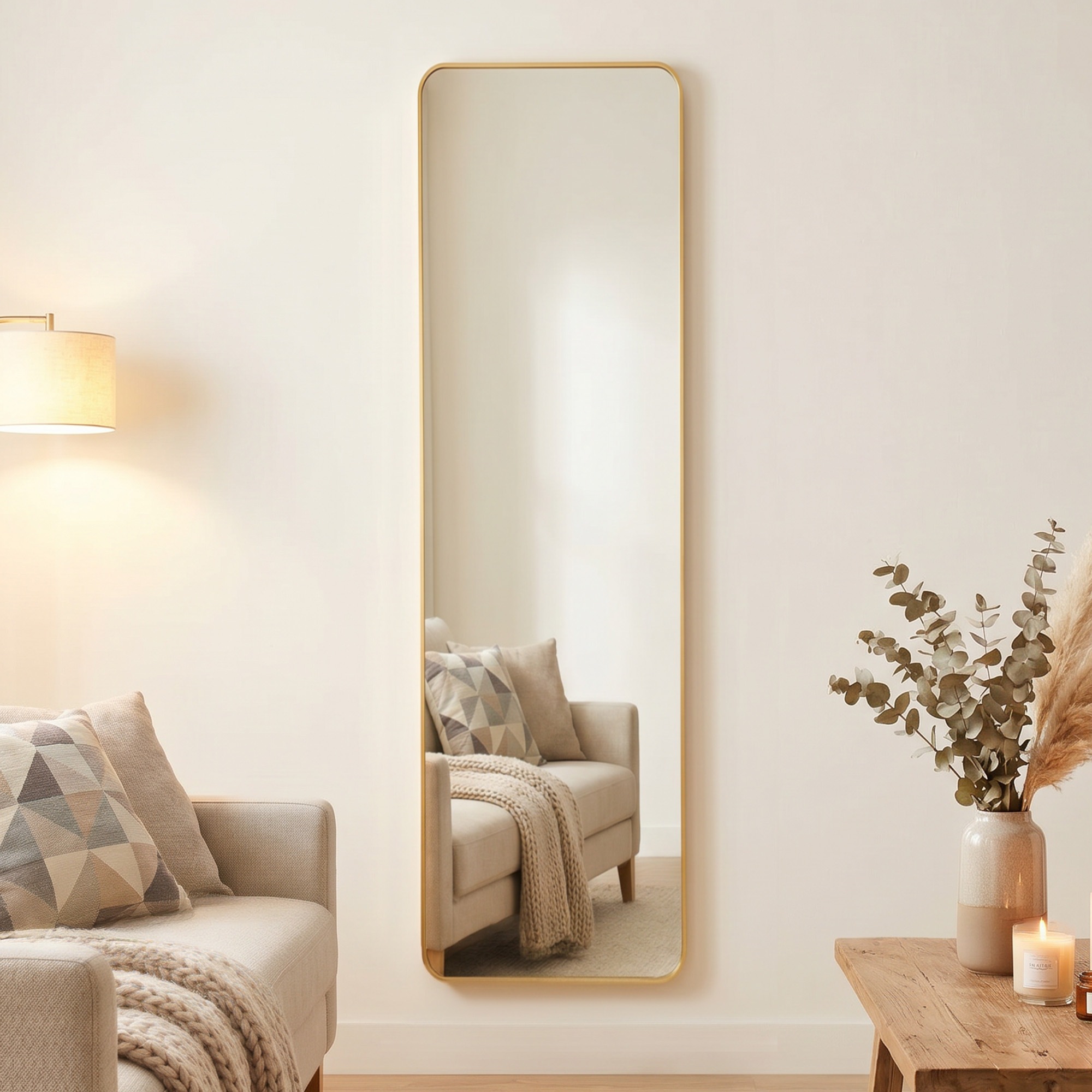 GOODproduct Miroir »Standspiegel Addrik, wahlweise in 2 Grössen 150x40cm oder 160x50cm« miroir corps entier avec verre de sécurité, en différentes couleurs