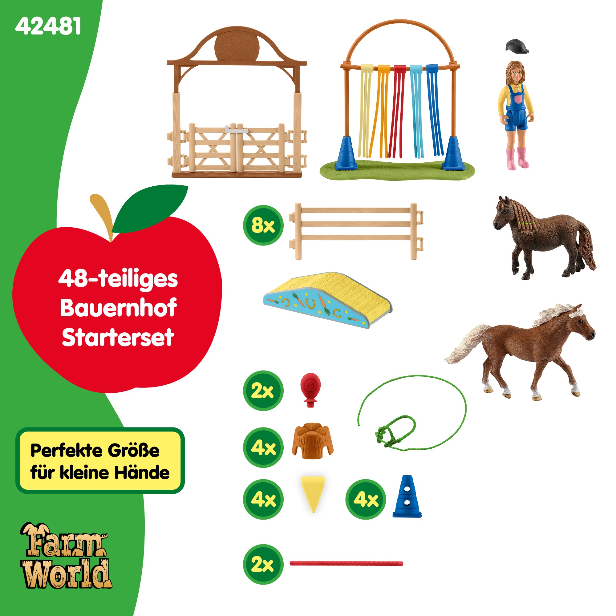 Schleich® Monde de jeu »FARM WORLD, Pony Agility Training (42481)«