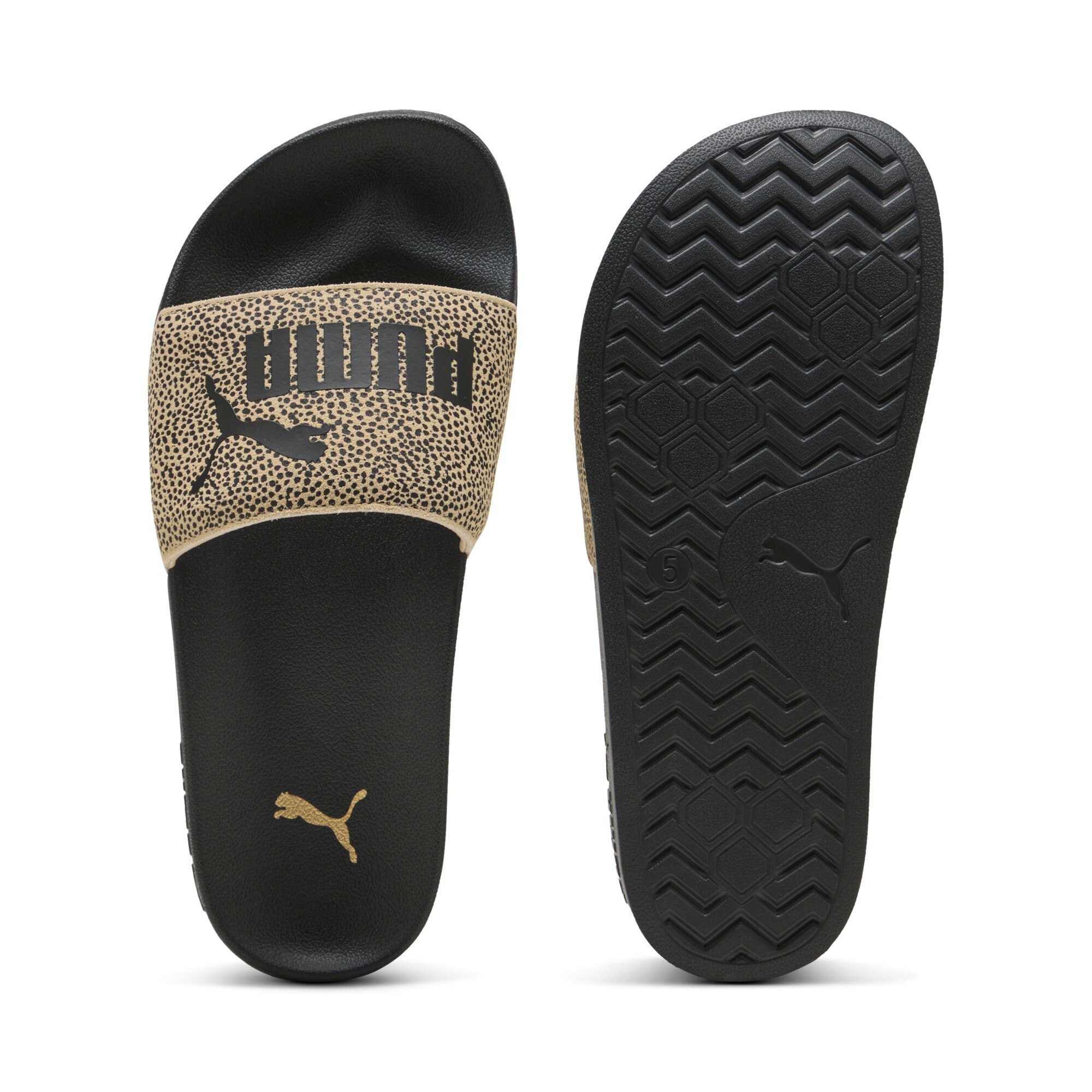 PUMA Badesandale »LEADCAT 2.0 TOPCAT«  ohne Verschluss, leicht profiliertes Laufsohlenprofil, aus Leder