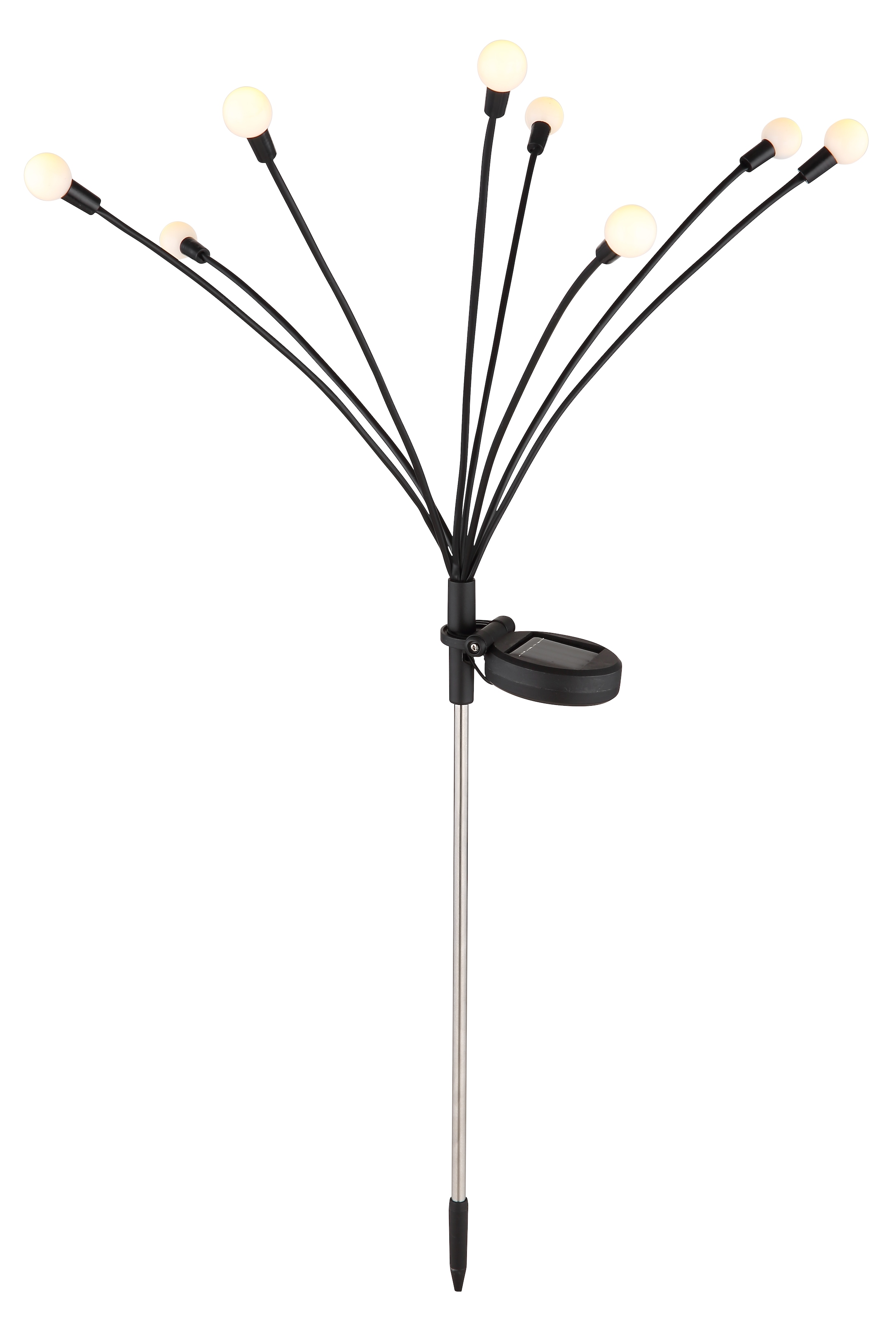 GLOBO LIGHTING LED Solarleuchte »SOLAR« LED-Modul 1 Stk. Warmweiss Solarlampe für Garten, Toller Lichteffekt, mit Erdspiess