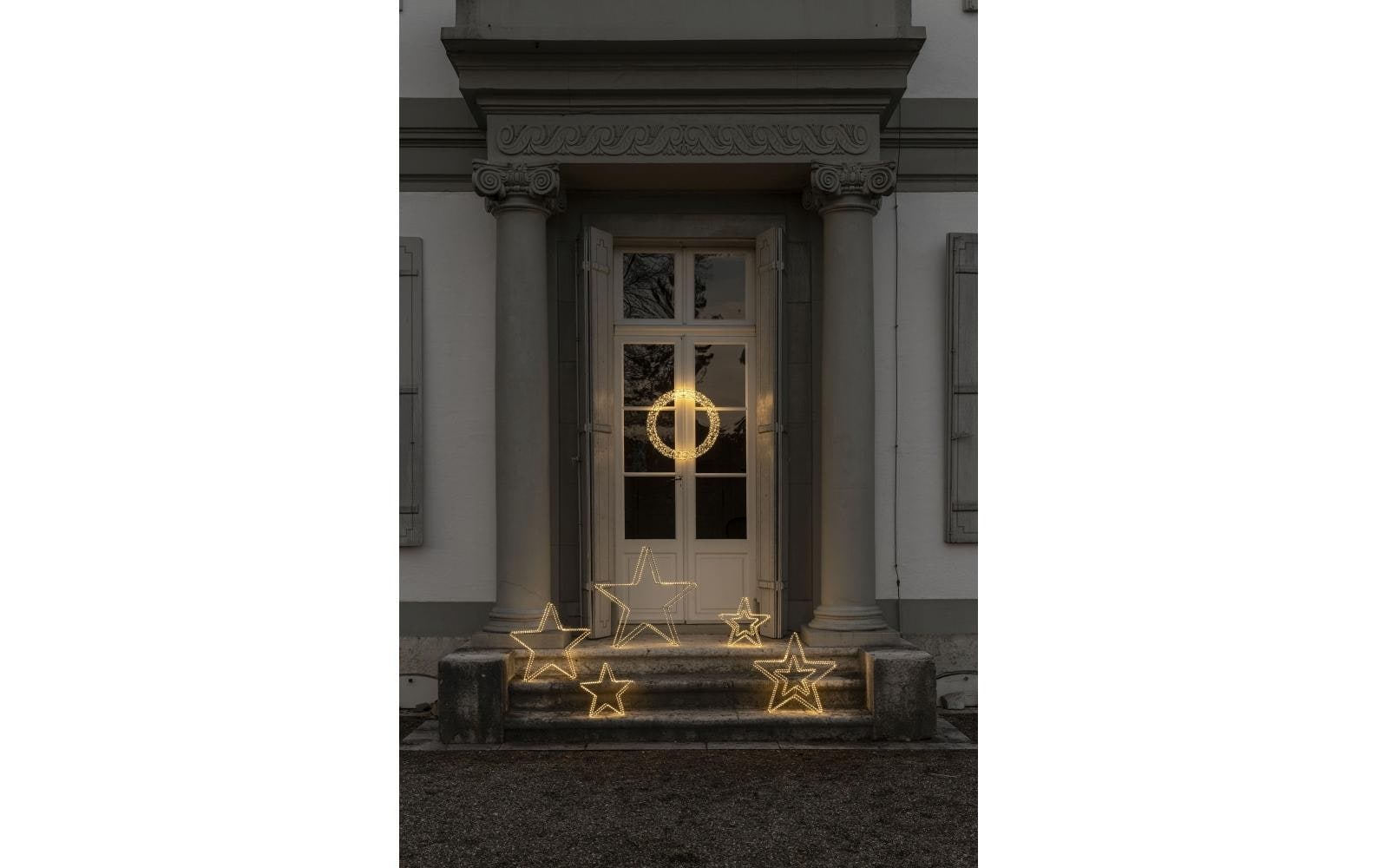 STT Figurine décorative LED »Dekoration 3D Star Argento 38cm«