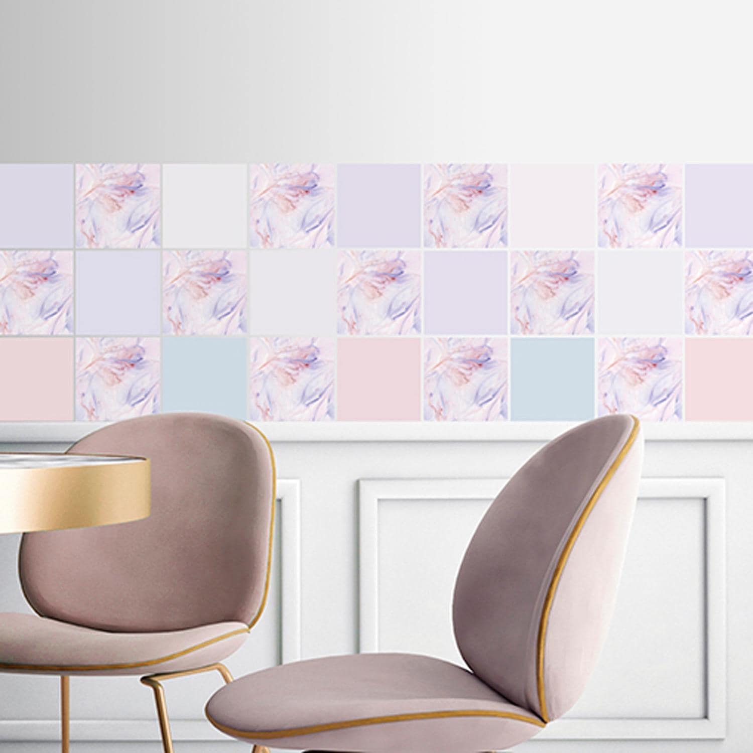 queence Fliesenaufkleber »Blumen« Stickerfliesen, selbstklebend, Sticker, 12er Set