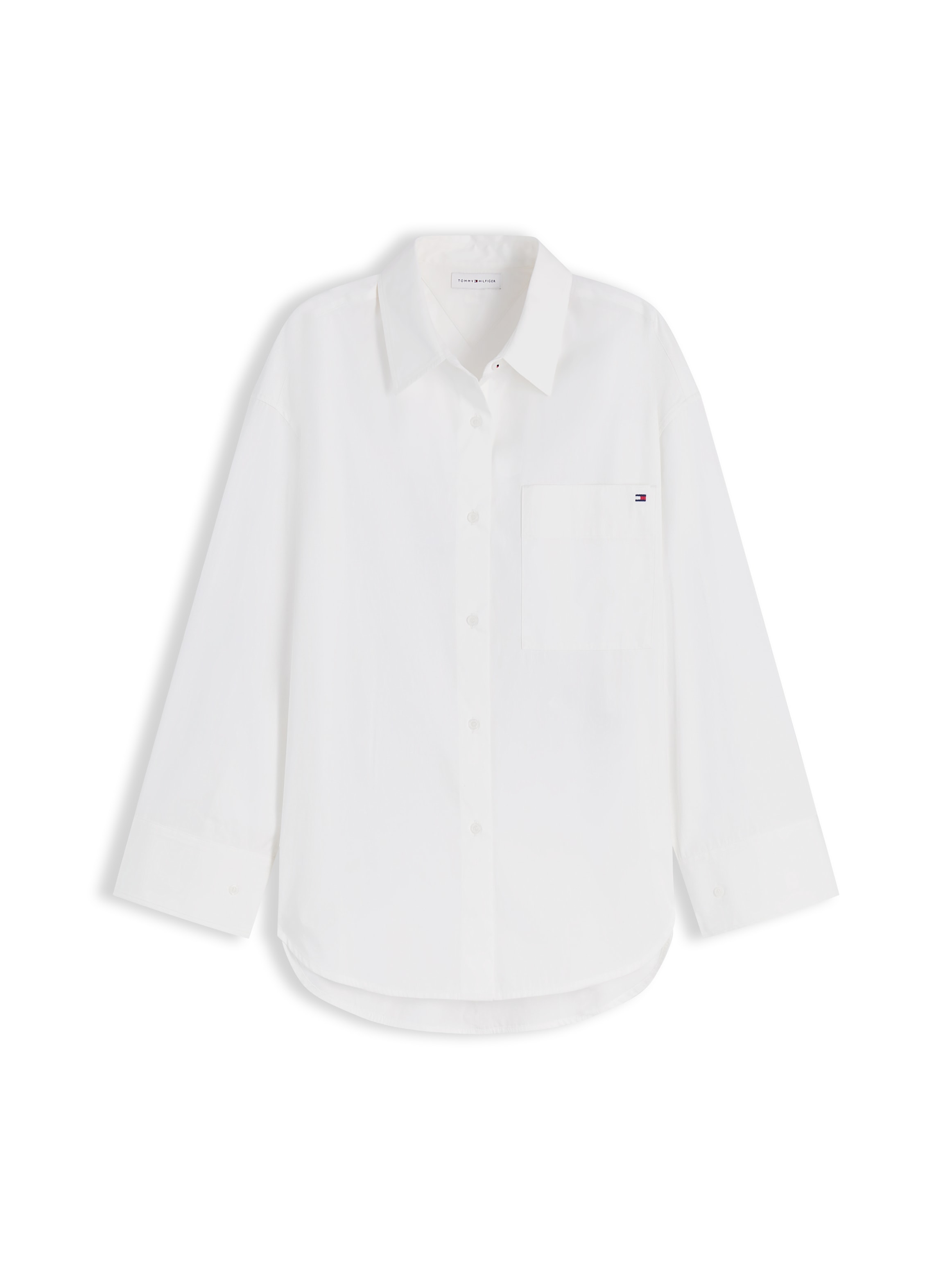 Tommy Hilfiger Hemdbluse »MODERN REG POPLIN LS SHIRT« Baumwolle, Brusttasche, regular fit