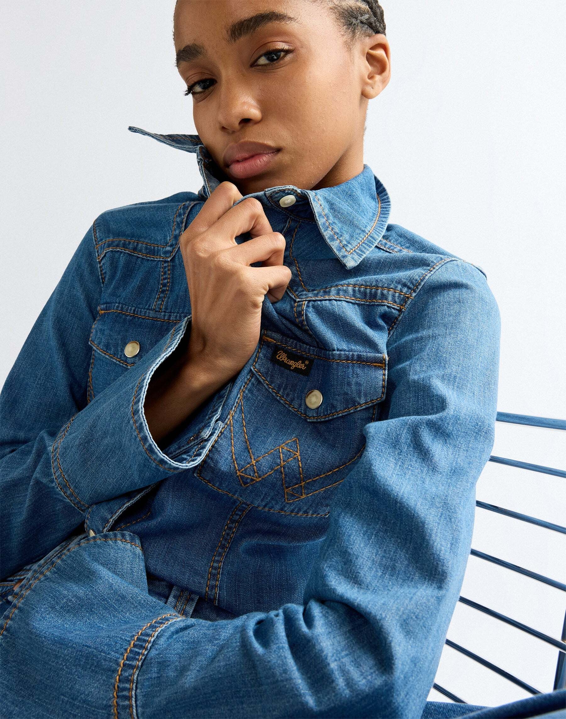 Wrangler Blouse en jean »WRANGLER Jeanshemd Super Western«