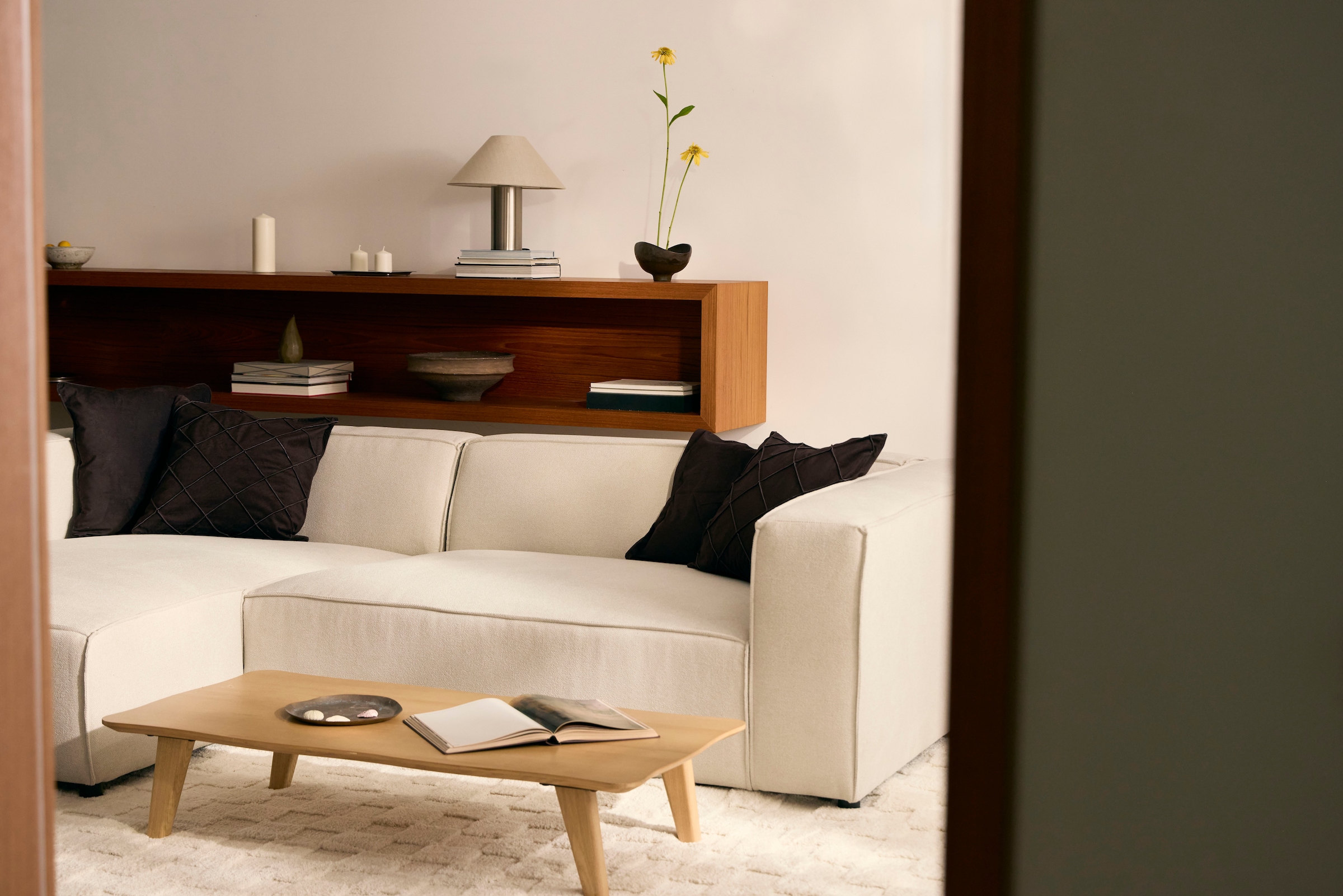 LeGer Home by Lena Gercke Table basse »Alina« Table de lounge, forme organique avec bord suisse