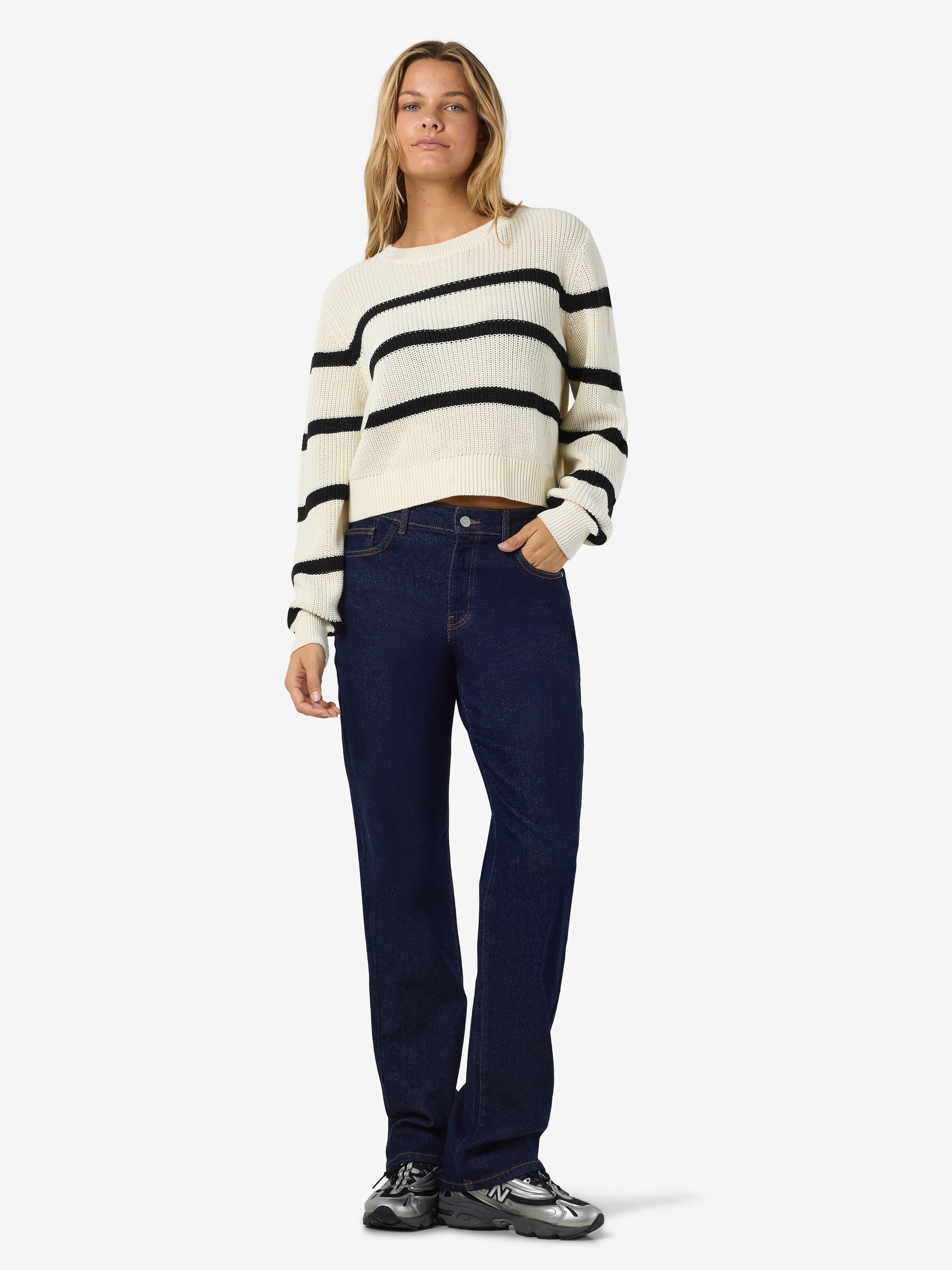 Noisy may Pull en tricot »NMMAYSA L/S STRIPE O-NECK KNIT NOOS«