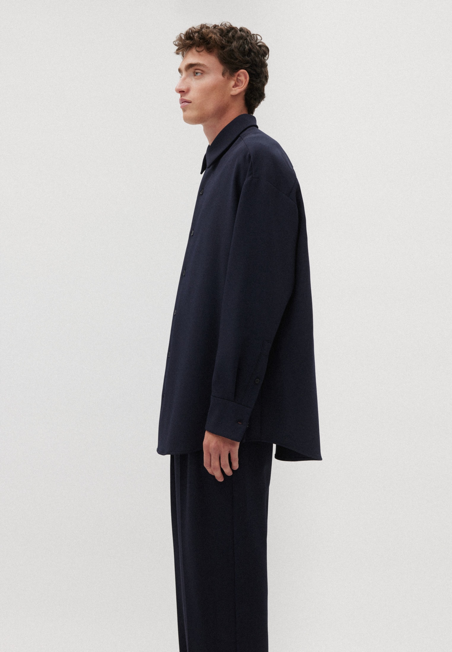 studio seidensticker Businesshemd Oversized Langarm Kentkragen Uni