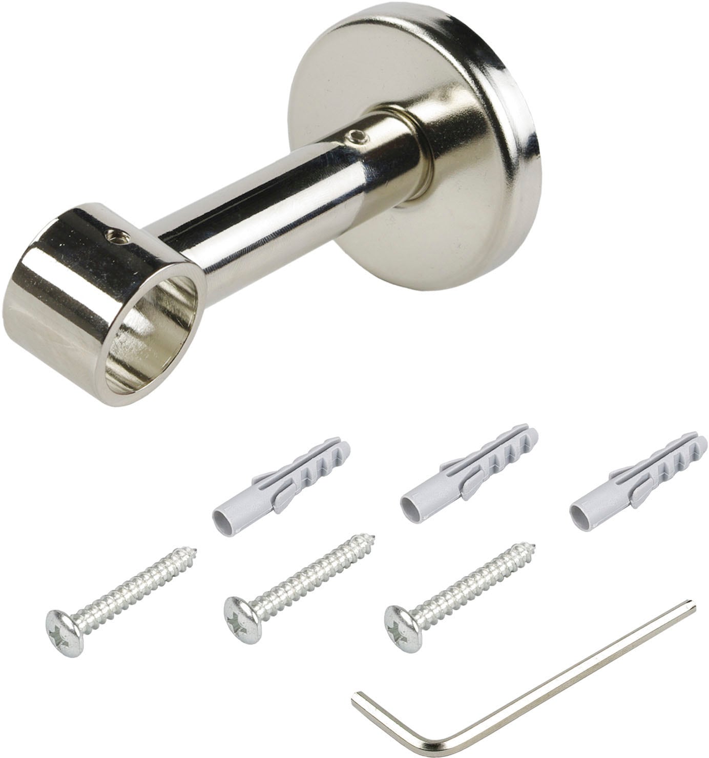 Liedeco Wandträger »Träger, Wandträger 1-läufig für 20 mm Stangen "Celebration"«