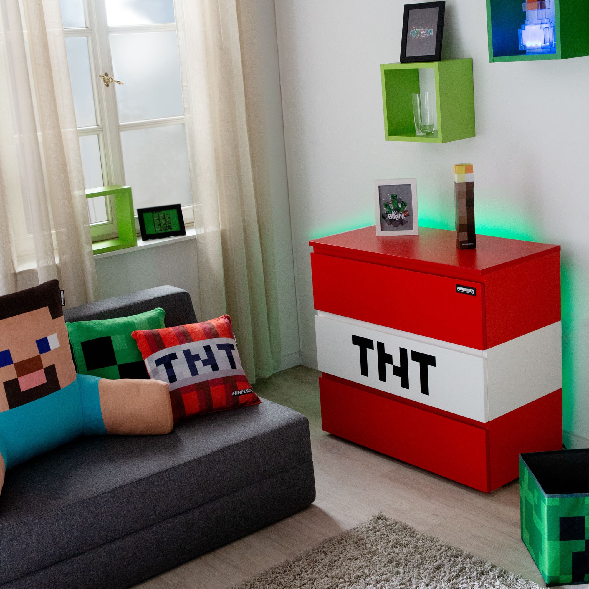 Phoenix Commode »Minecraft TNT Kommode« avec éclairage