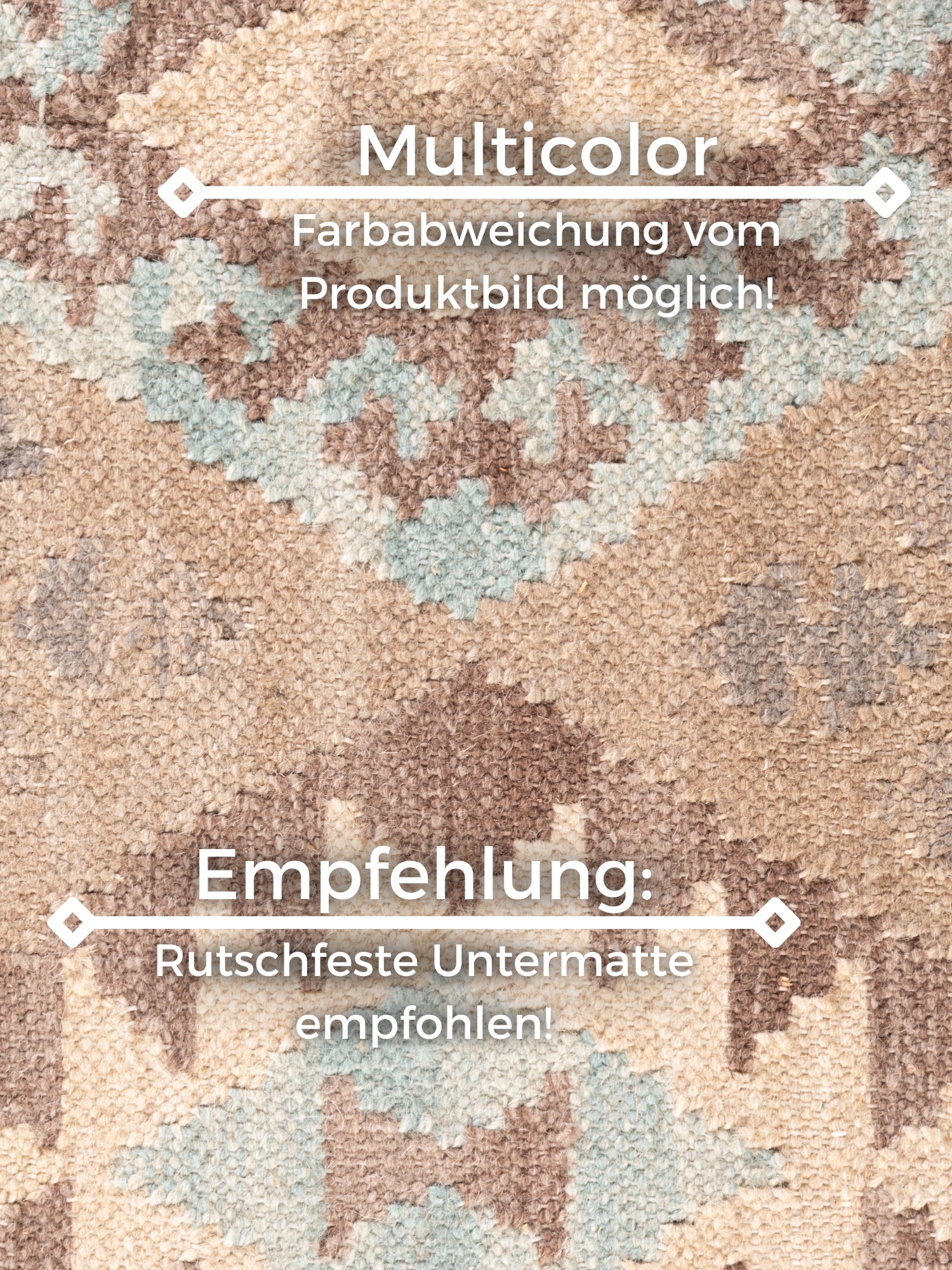 HANSE Home Tapis »Kelim Dune« Rectangulaire 3 mm Höhe Wolle, Baumwolle, Natur, Handgewebt, orientalisch, Boho, traditionell