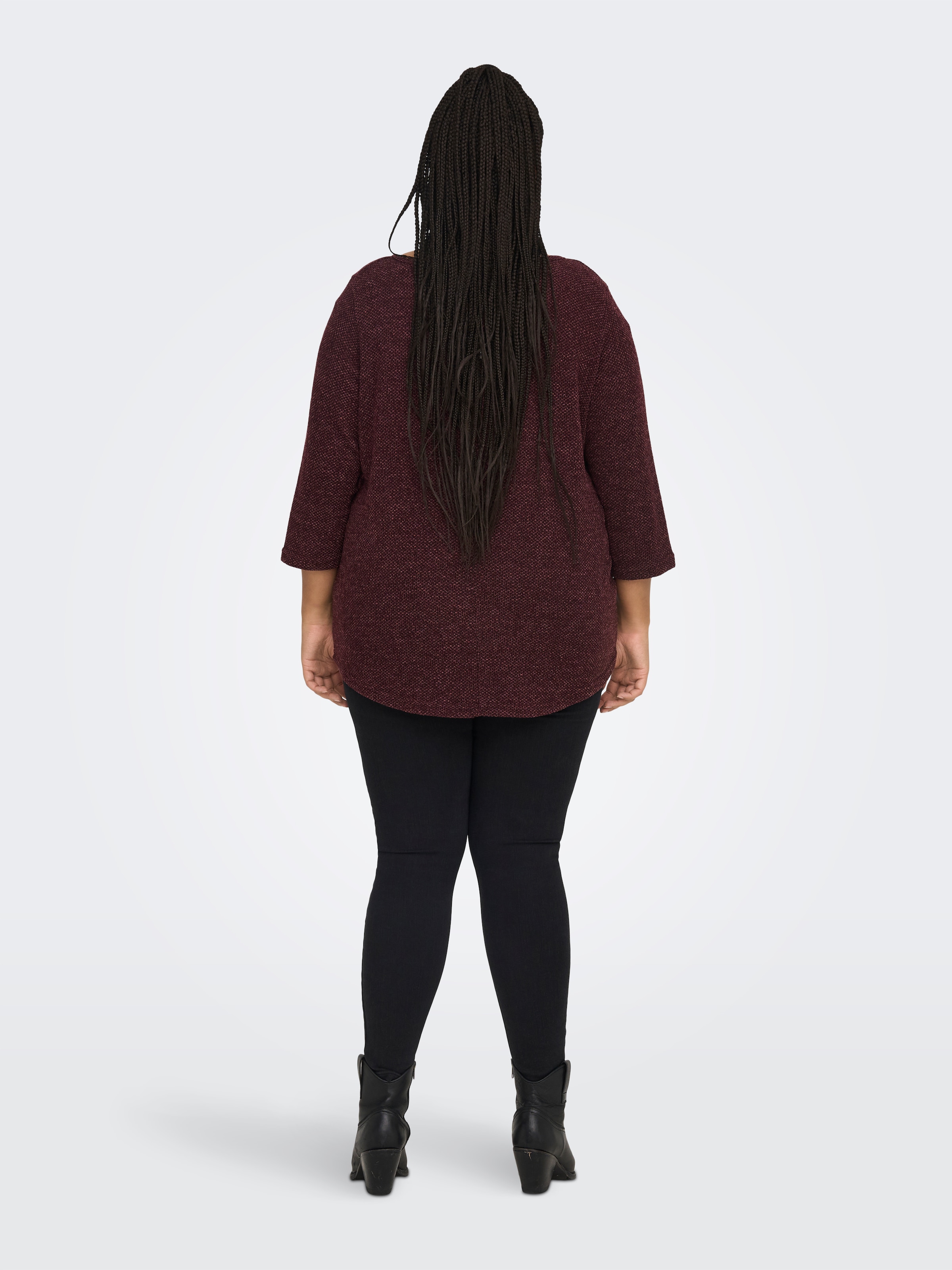 ONLY CARMAKOMA T-shirt à manches 3/4 »CARMARTHA 3/4 TOP« fibre synthétique, coupe ample
