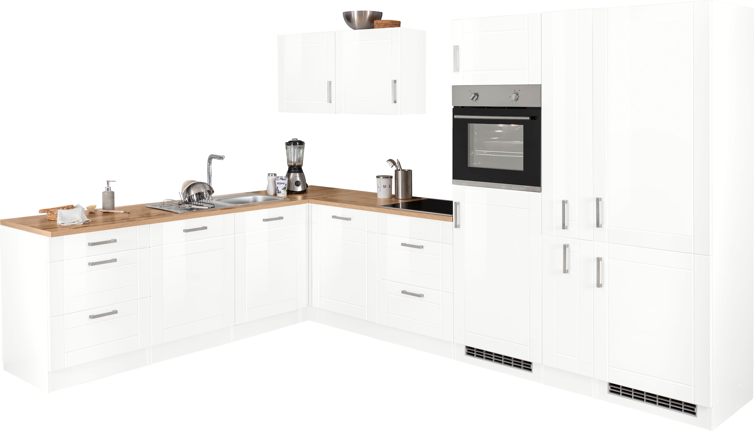 KOCHSTATION Winkelküche »KS-Tinnum« ohne E-Geräte, Stellbreite 240/330 cm