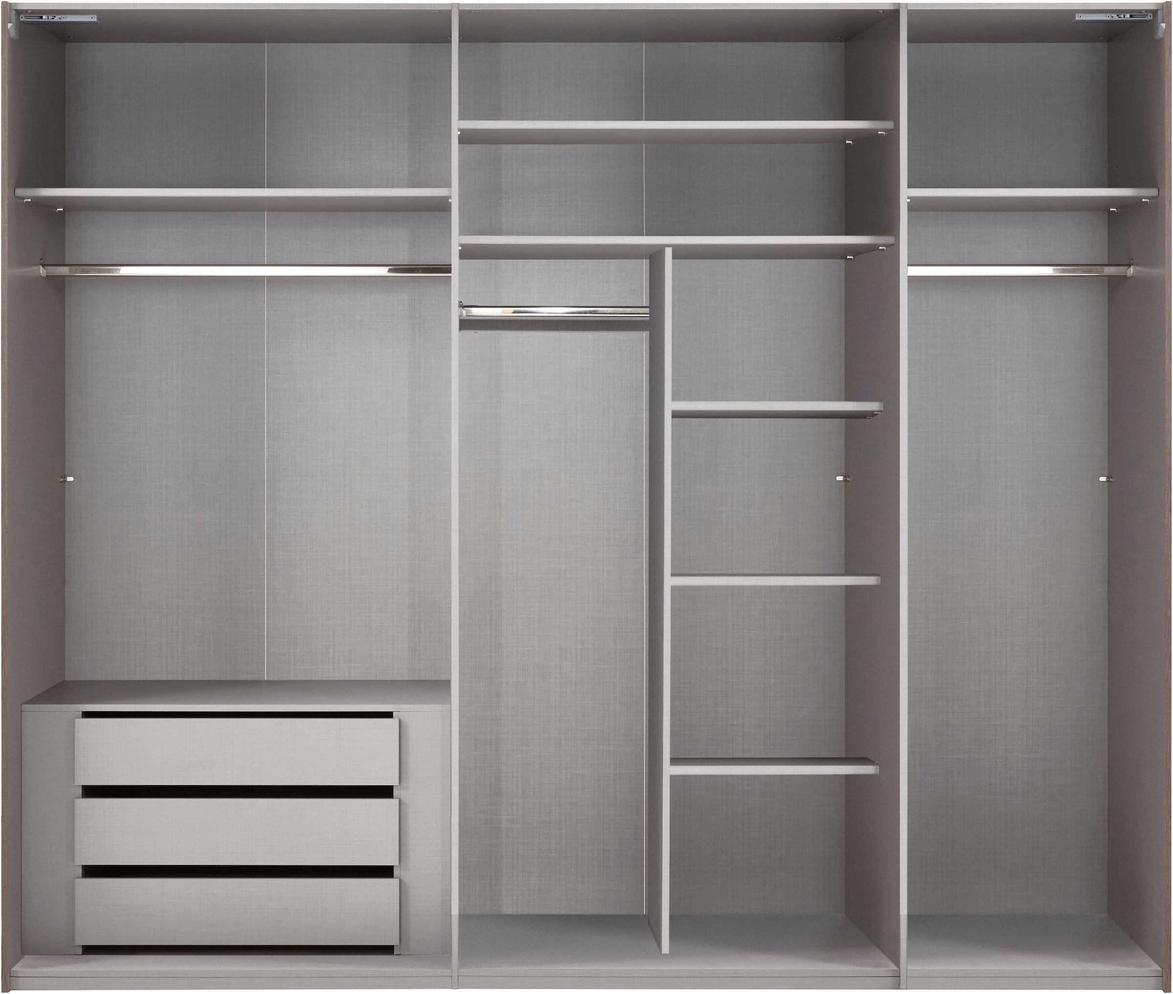 Wimex Kleiderschrank »Indiana by fresh to go, wahlweise mit oder ohne Spiegel« INKLUSIVE Innenausstattung und Selbsteinzug für die Türen,  grosse Breiten250 oder 300cm, mit oder ohne Glasfront, Made in Germany