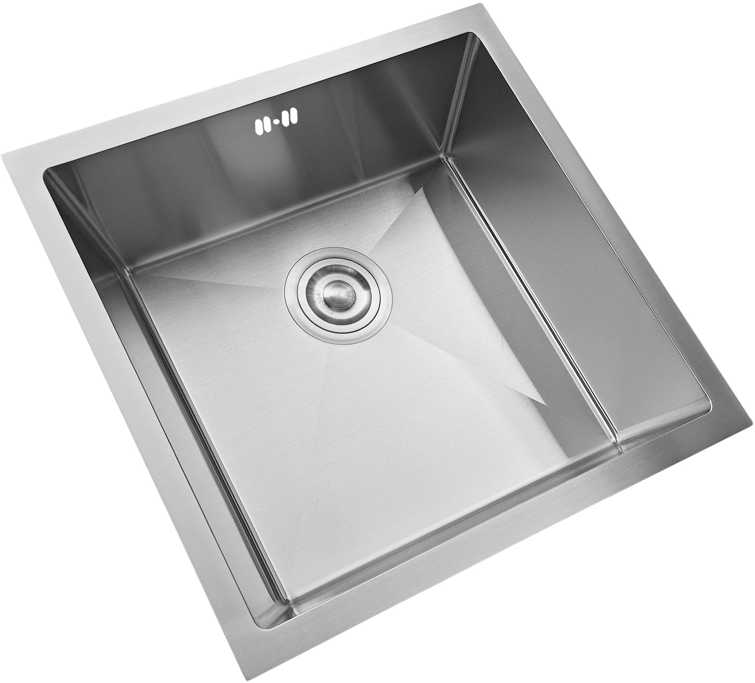 welltime Évier en acier inoxydable »Stan« Inclus garniture de vidange et trop-plein, 