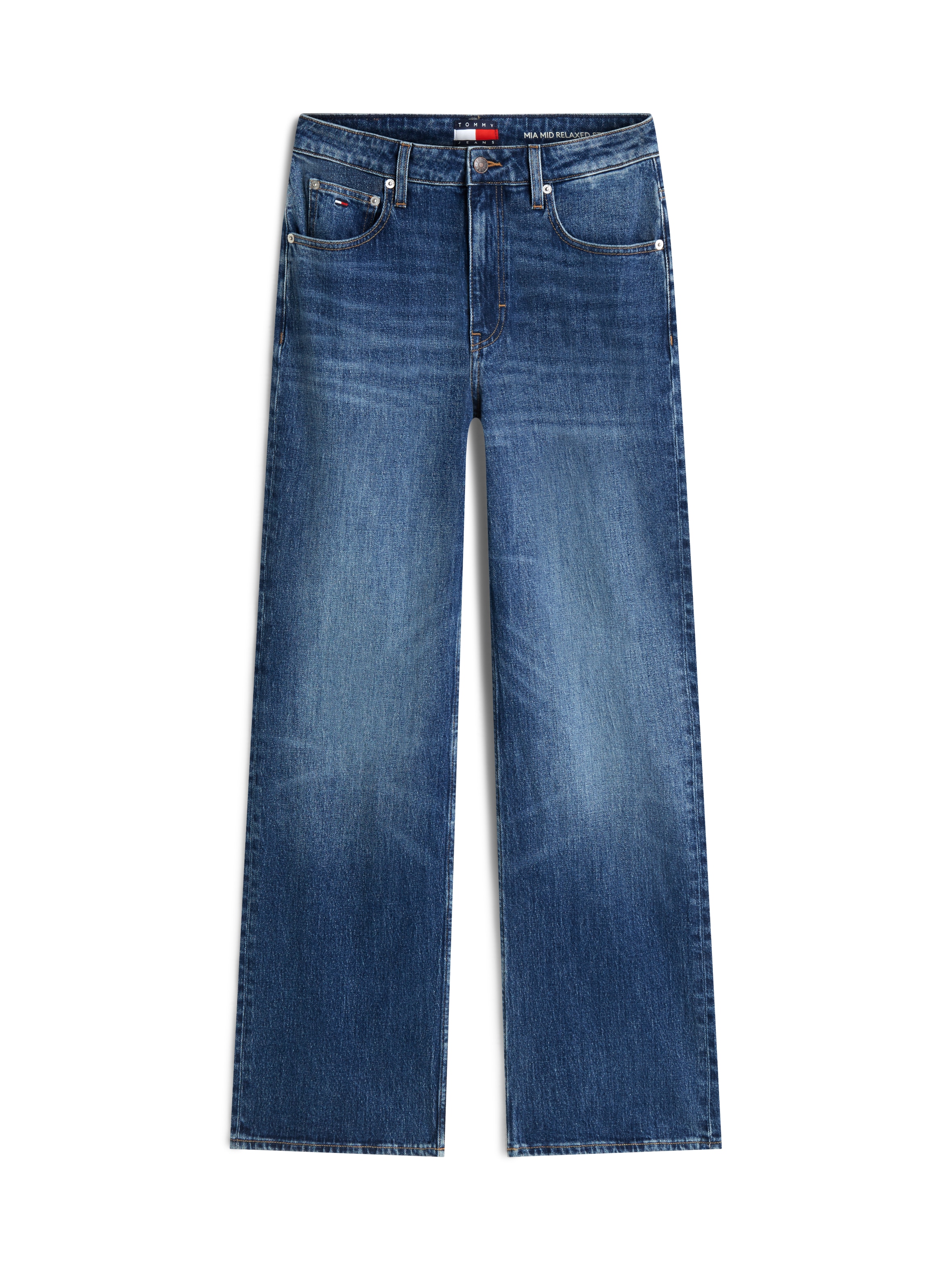Tommy Jeans Jeans droit »MIA MR RLXD STR« mélange de coton, coupe relaxed