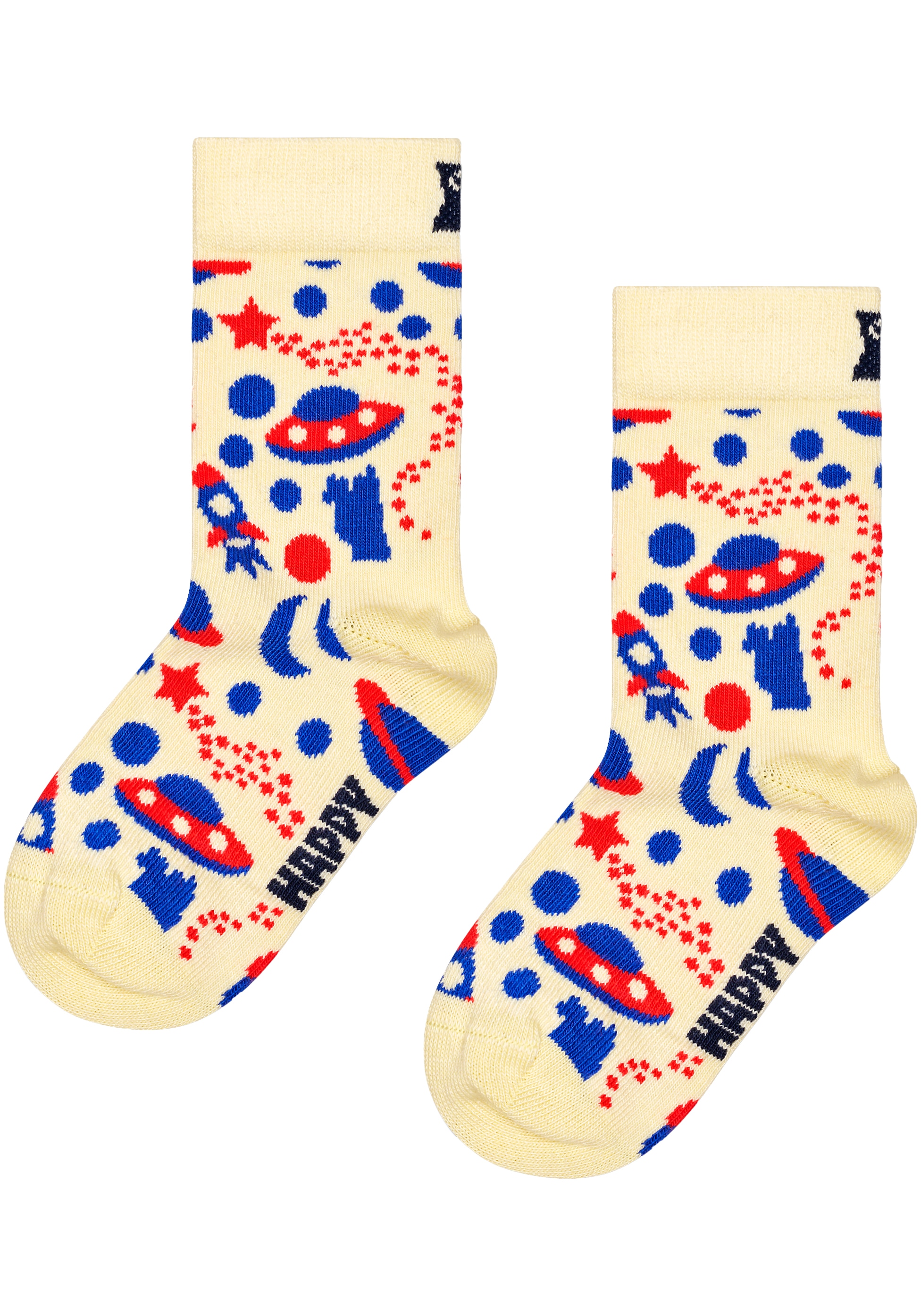 Happy Socks Chaussettes longues 3er Pack,  mit verspielten Roboter-Motiven