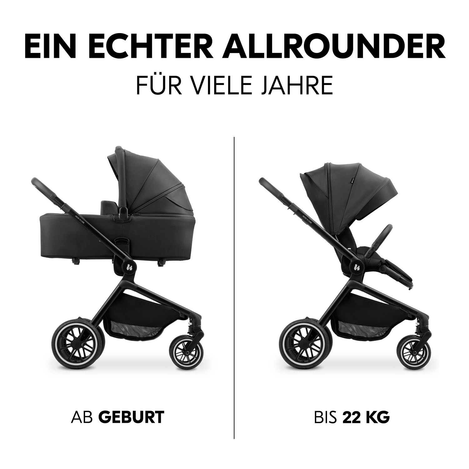 Hauck Kombi-Kinderwagen »Move N Care Set« 22 kg belastbar bis 22 kg