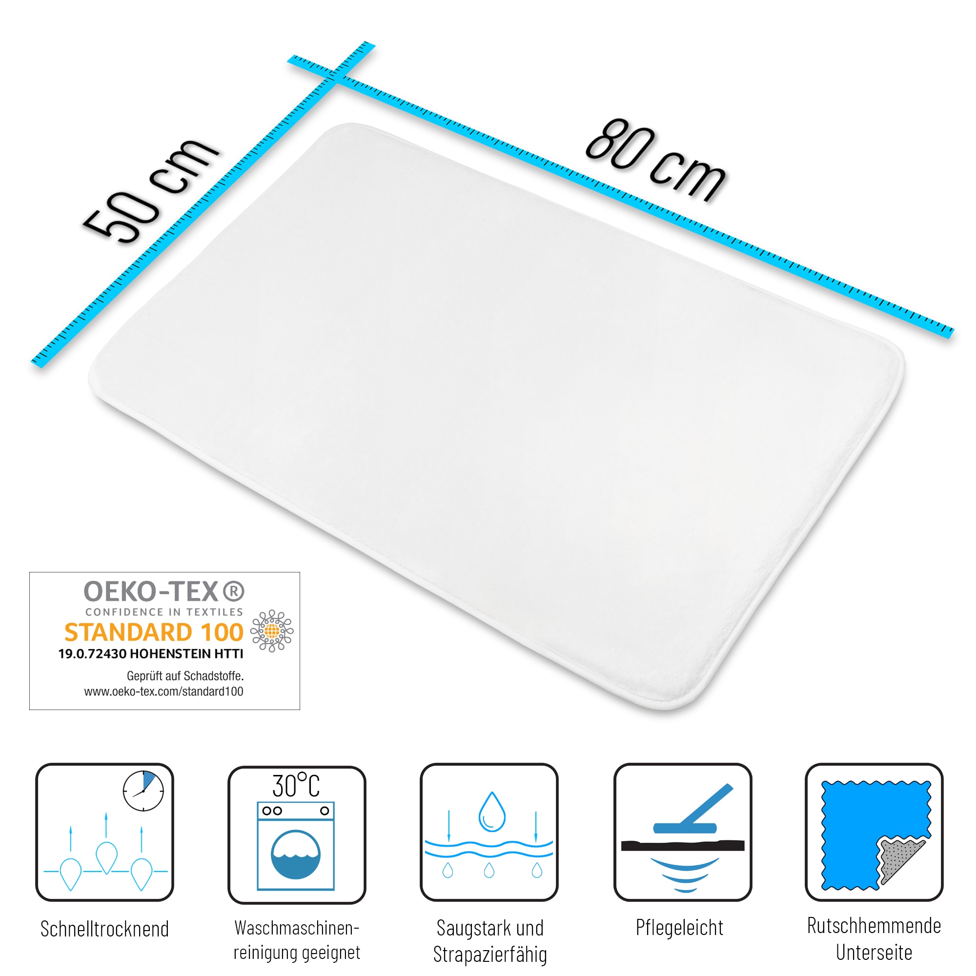 Sanilo Schaum-Badematte »mit Motiv, viele schöne Badteppiche zur Auswahl« Höhe 15 mm rutschhemmend beschichtet schnell trocknend | strapazierfähig waschbar, sehr weich, hochwertig & modern, verschiedene Grössen