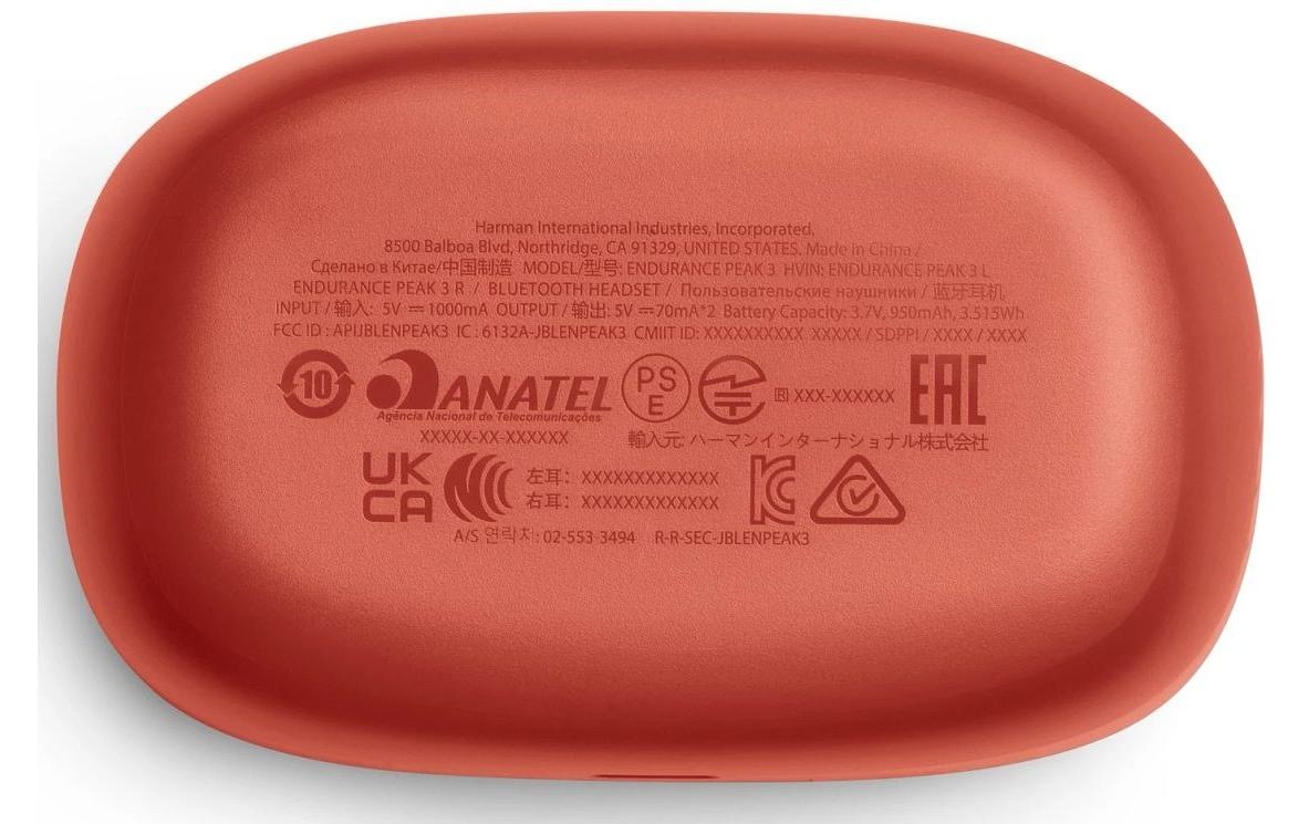 JBL Écouteurs intra-auriculaires sans fil »In-Ear-Kopfhörer Endurance Peak 3 Coral«