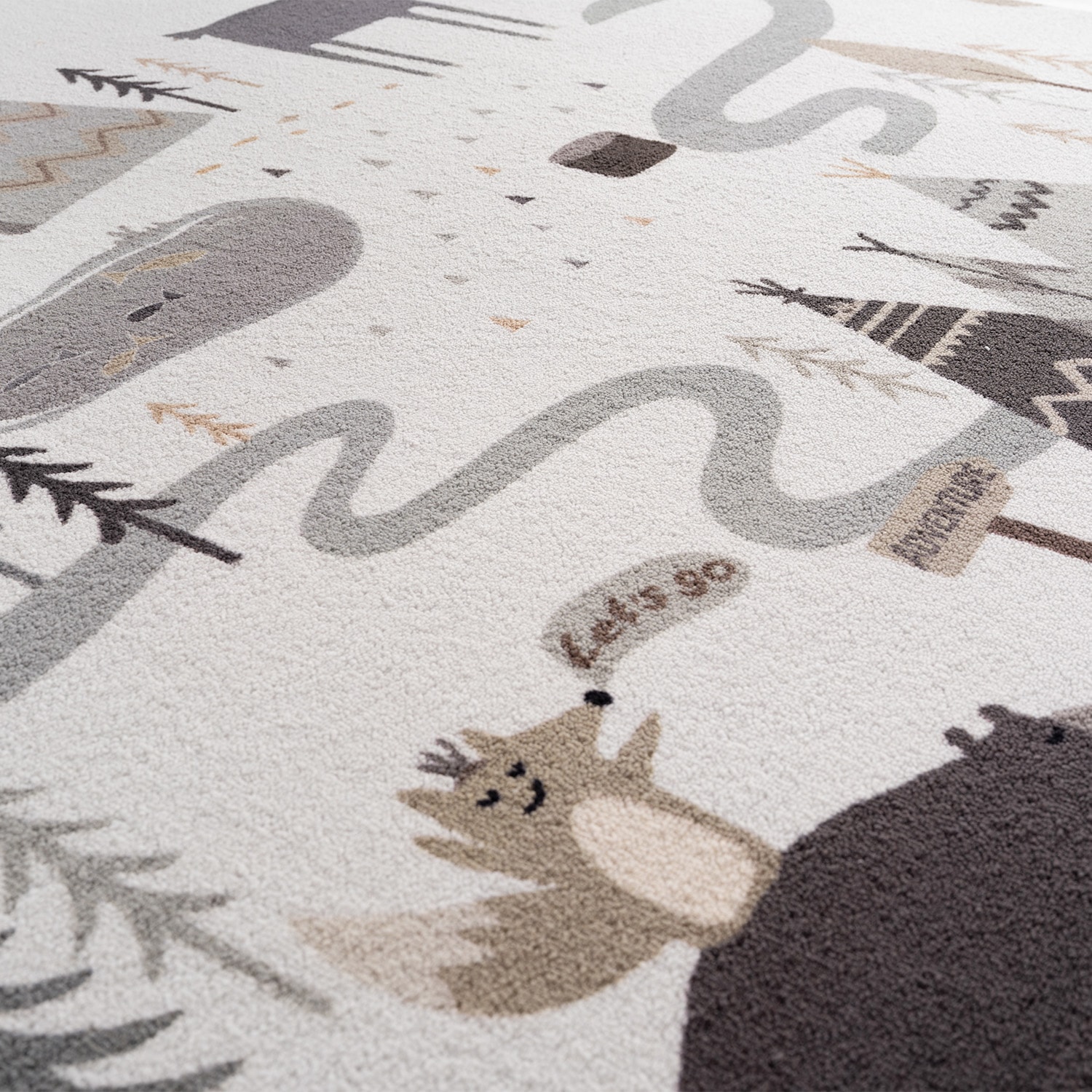 Ayyildiz Teppiche Tapis pour enfants »COCO 1135  , auch in rund erhältlich« Rectangulaire 8 mm Höhe lavable à 30°C, antidérapant, certifié OEKO-TEX®, animaux de la forêt
