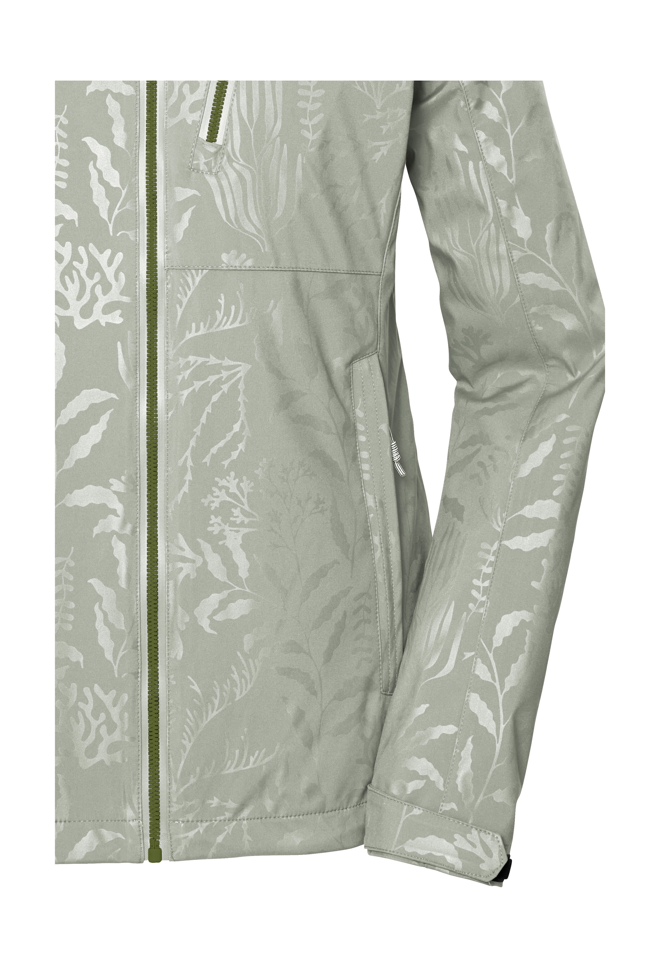 Killtec Veste softshell »KOS 122 WMN SFTSHLL JCKT FLORAL« veste softshell : coupe-vent et imperméable, respirante, capuche amovible