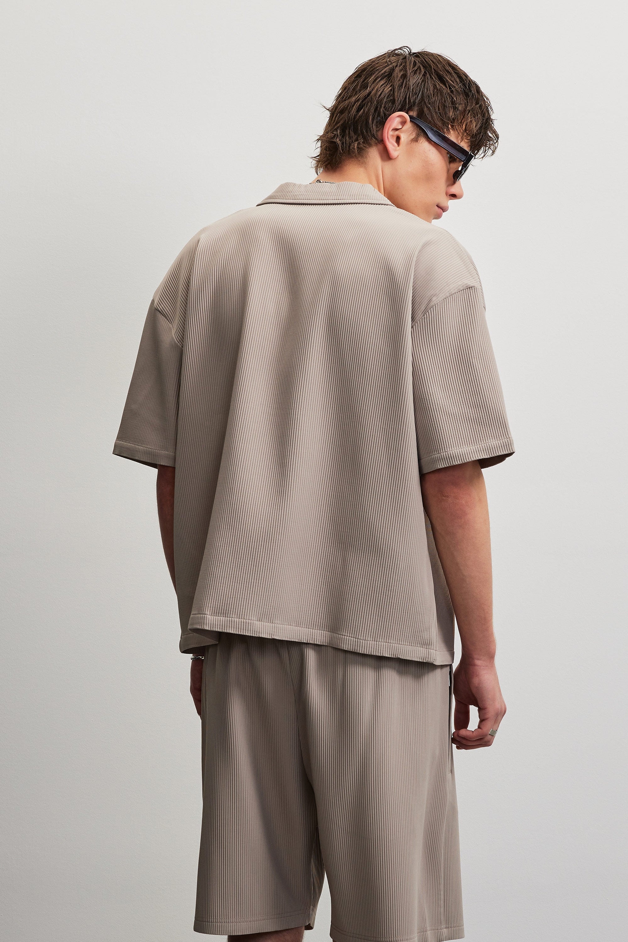 PEGADOR Chemise à manches courtes »TROY PLISSEE SUMMER SHIRT« Baumwollmischung, regular fit