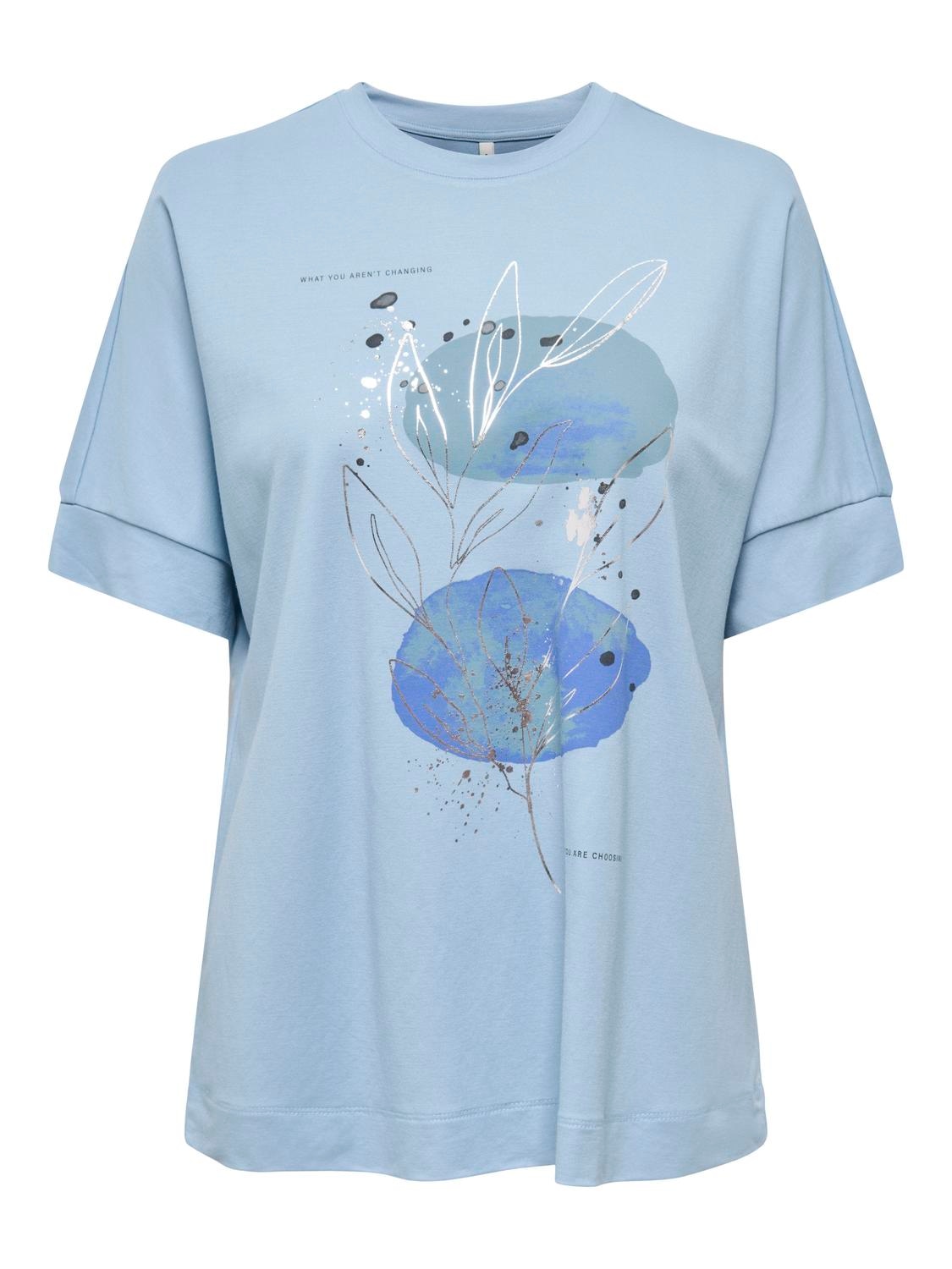 ONLY T-shirt à manches courtes »ONLJANY S/S O-NECK PRINT TOP BOX JRS« Viskosemischung, regular fit, Rundhals