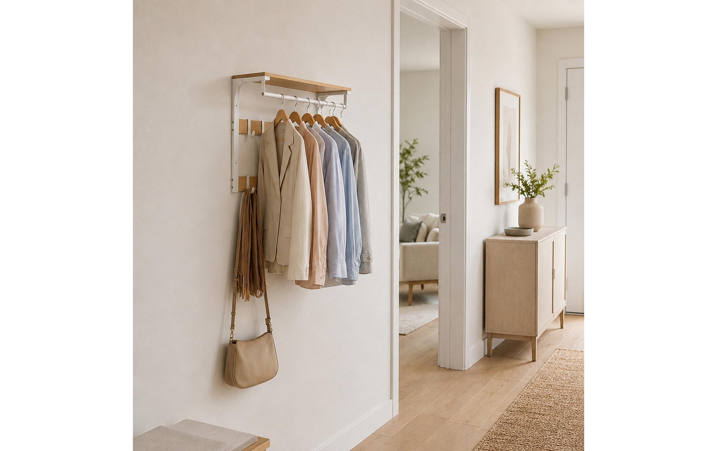 relaxdays Porte-manteau mural