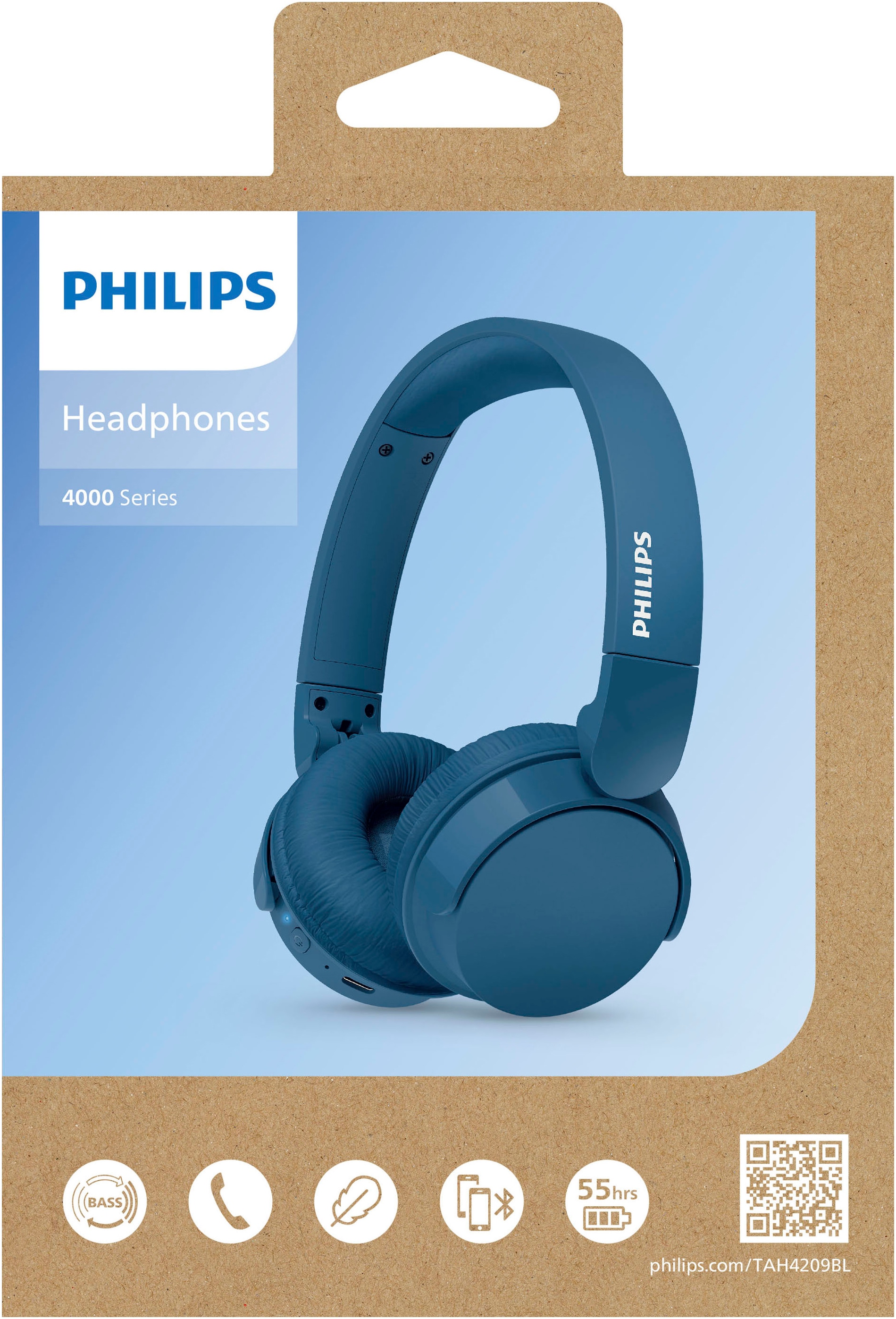 Philips Casque supra-auriculaire »TAH 4209« commande intégrée pour appels et musique | commande vocale | connexion multipoint | isolation phonique