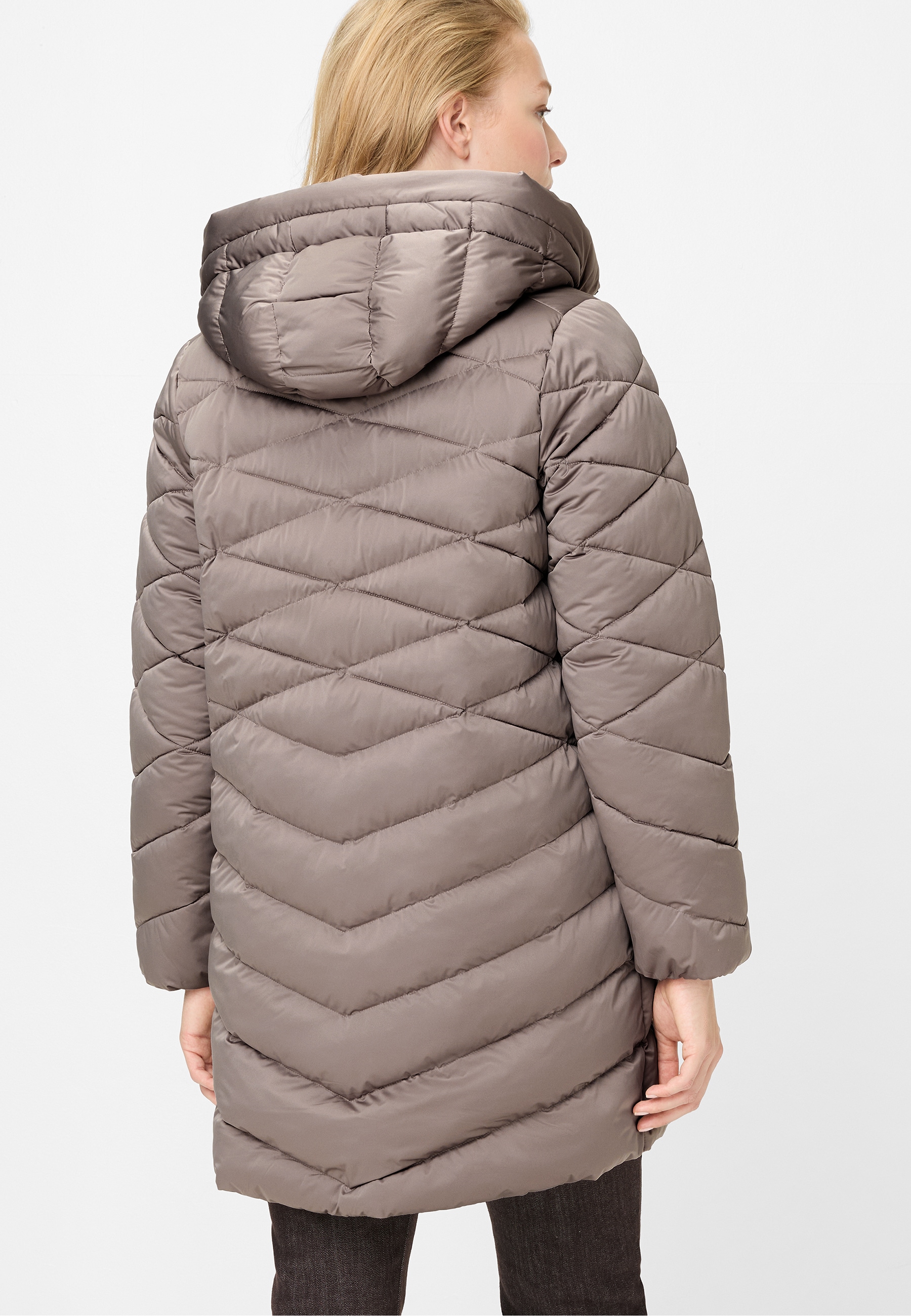 Fuchs Schmitt Manteau matelassé »Steppkurzmantel« avec fermeture éclair dissimulée, capuche avec cordon de serrage, chaude et matelassée