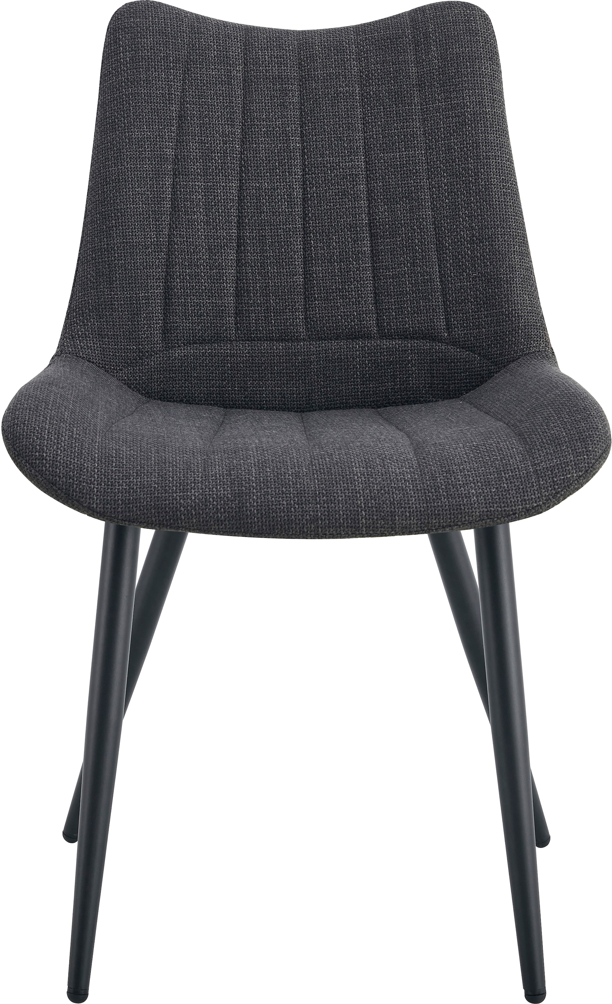 Home affaire Chaise de salle à manger »DAWSON, 2er Set, mit Metallgestell in matt schwarz« (Set) 2 cuisin verschiedenen Farben, Belsatbarkeit pro Stuhl 120 kg, mit Griffloch