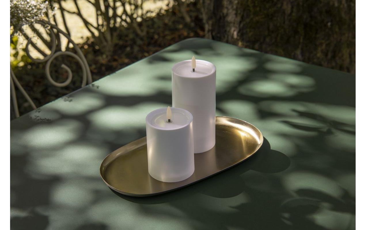 STT Bougie LED »Set 2 Stück 10 und 15 cm« Solar-Kerzen-Set für drinnen und draussen