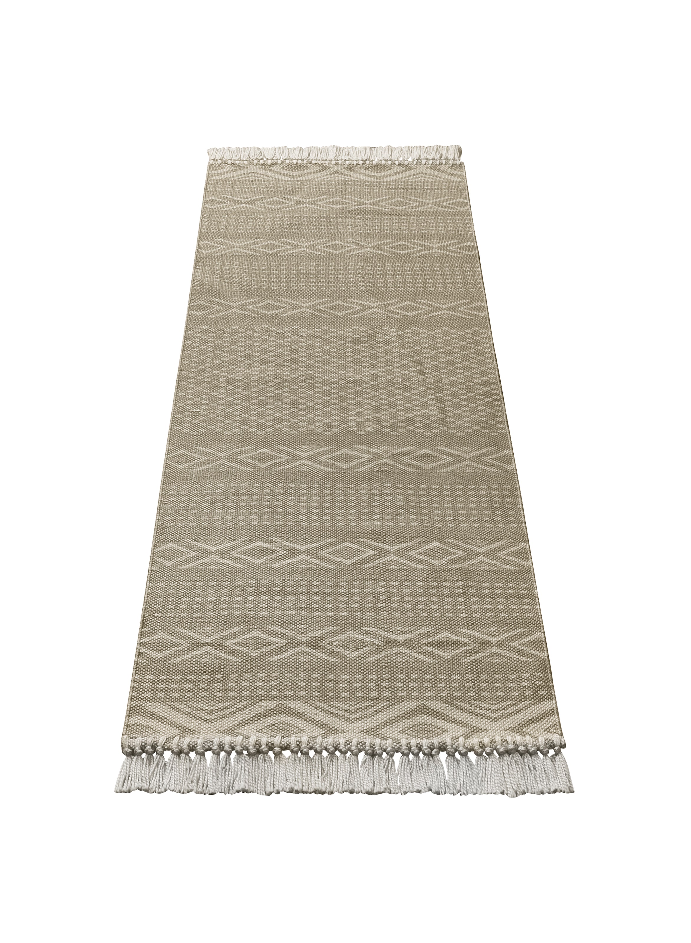 andas Läufer »Neo« rechteckig 3 mm Höhe im Boho Look, mit Fransen, Teppichläufer in Pastell-Farben