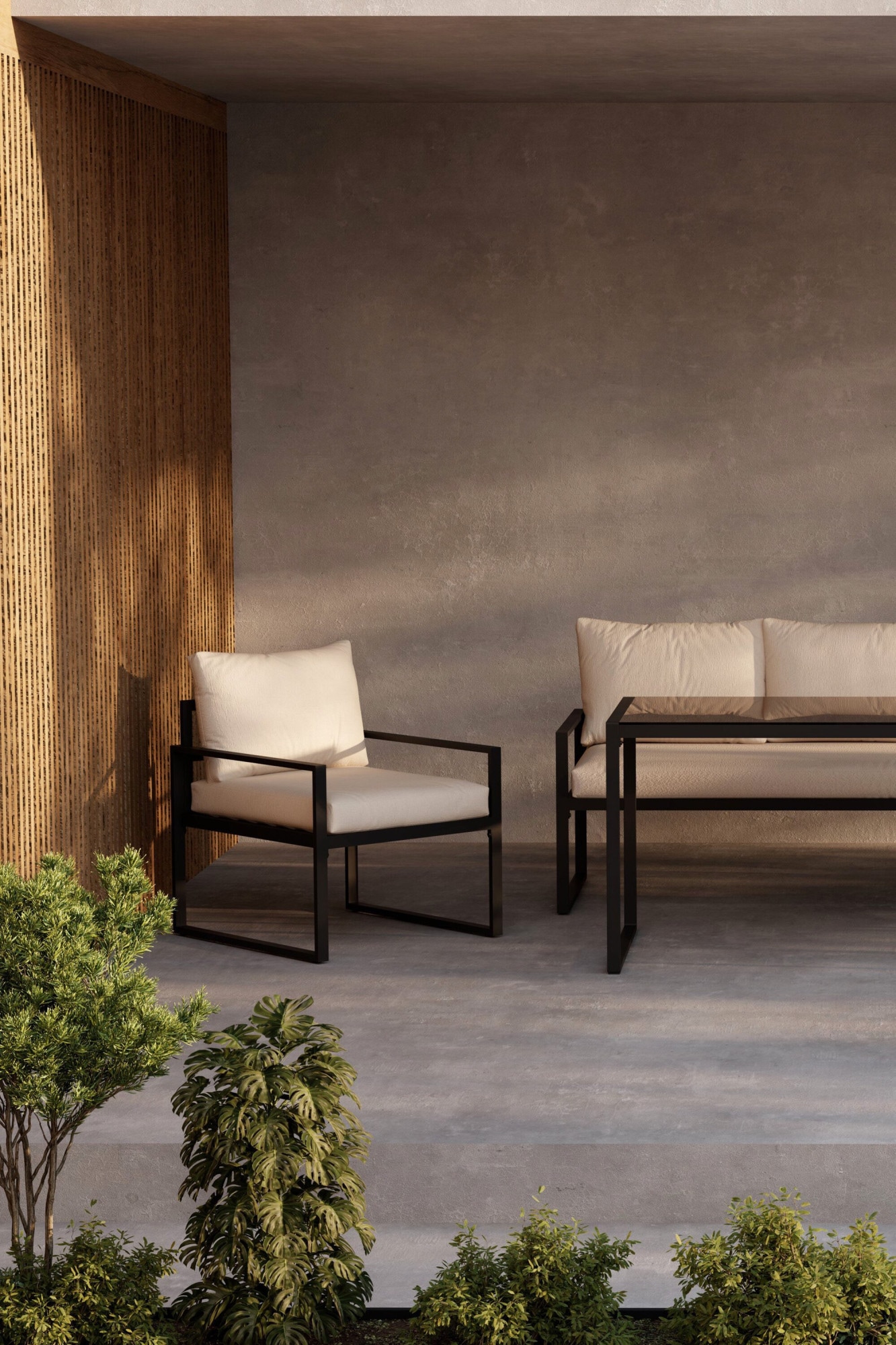 Venture Home Gartenlounge-Set »Catania, grosszügiges Outdoor-Set für hohen Sitzkomfort« 4 tlg. Loungemöbel mit Stoffbezug, angenehm, weich