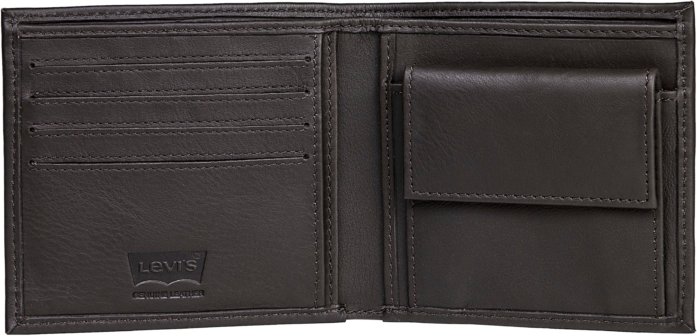 Levi's® Geldbörse »VINTAGE TWO HORSE BIFOLD COIN WALLET« aus Vollnarbenleder Herrenbörse Portemonnaie