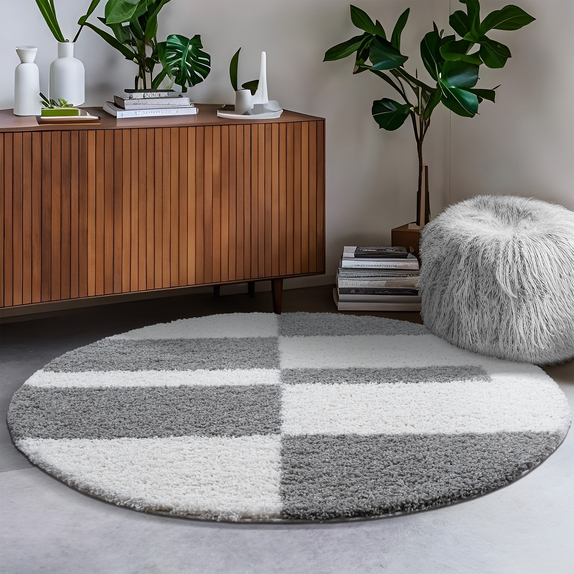 Sanat Hochflor-Teppich »Milano 1254  , auch als Läufer und in Rund« rund 30 mm Höhe Langflor, Shaggy, Wohnzimmer, Schlafzimmer, fussbodenheizungsgeeignet