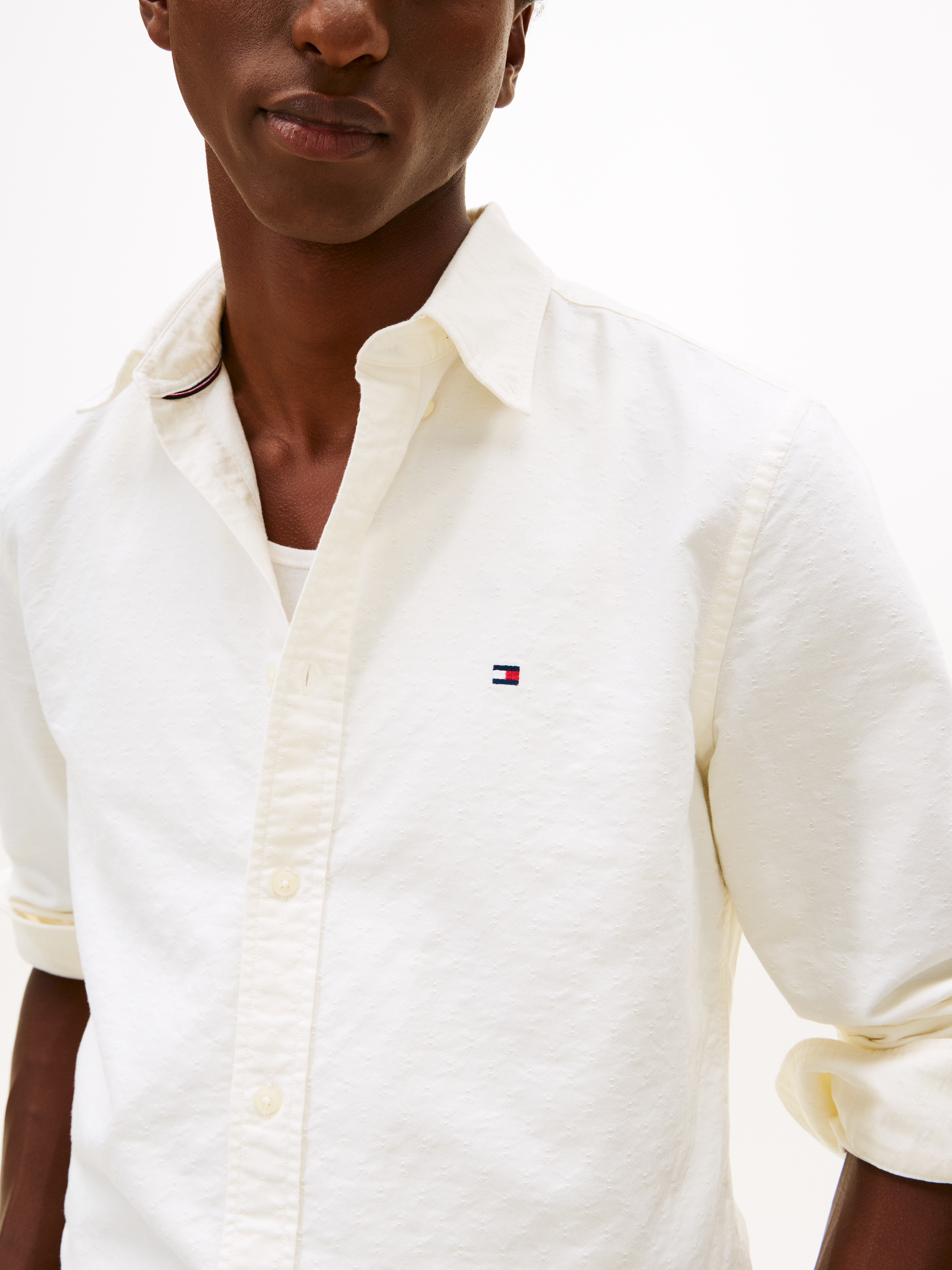 Tommy Hilfiger Langarmhemd »OXFORD DOBBY« Button-down-Kragen, regular fit, Businesshemd