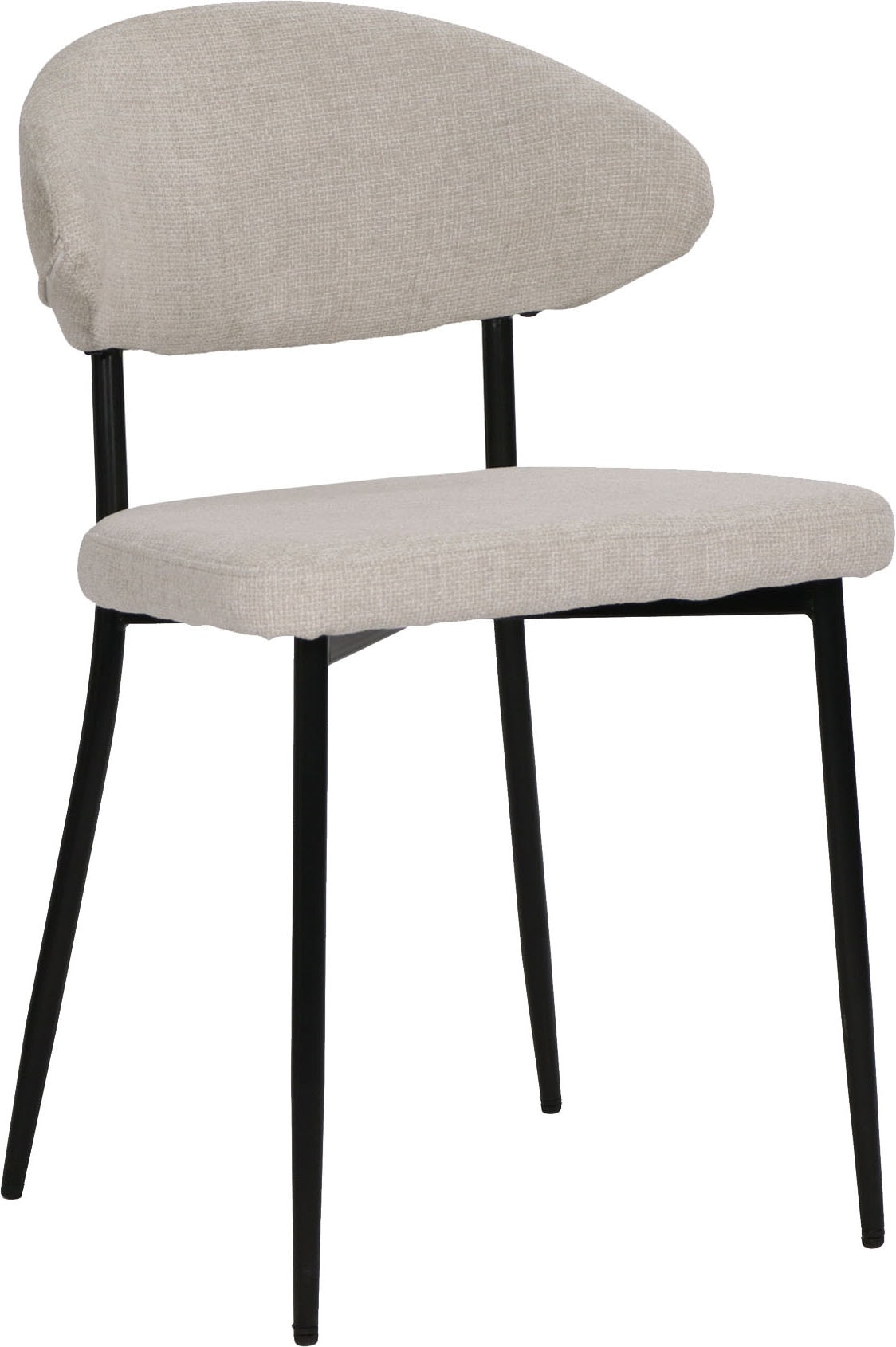 SIT Chaise à 4 pieds »Odessa 2er-Set Polsterstühle mit Strukturstoff & Metallgestell« (Ensemble) 2 cuisTissu structuré Öko-Tex & dossier ergonomiquement arrondi