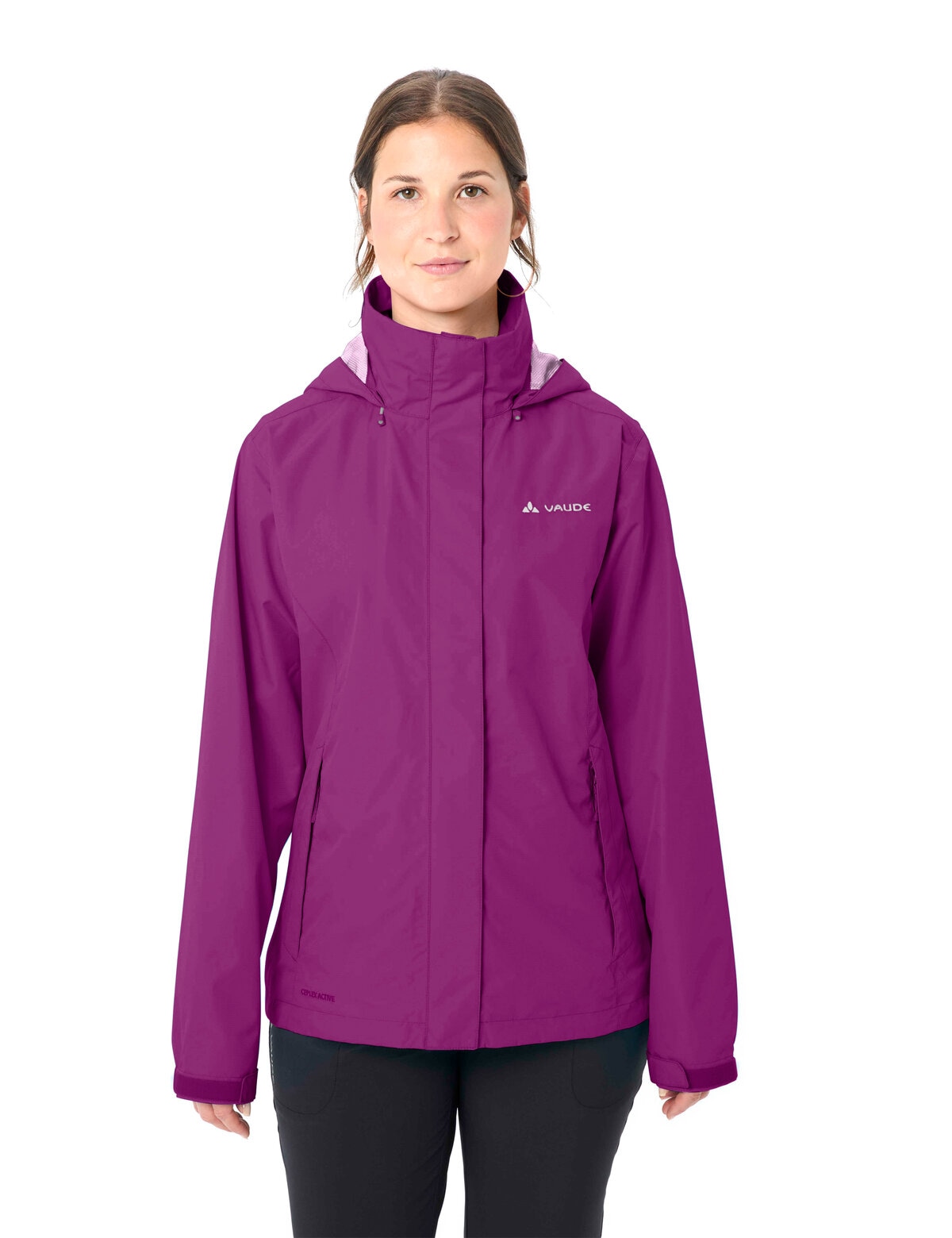 VAUDE Veste d'extérieur »WOMEN'S ESCAPE LIGHT JACKET« mit Kapuze sportlicher Stil, wasserdicht, winddicht, atmungsaktiv, Übergangsjacke