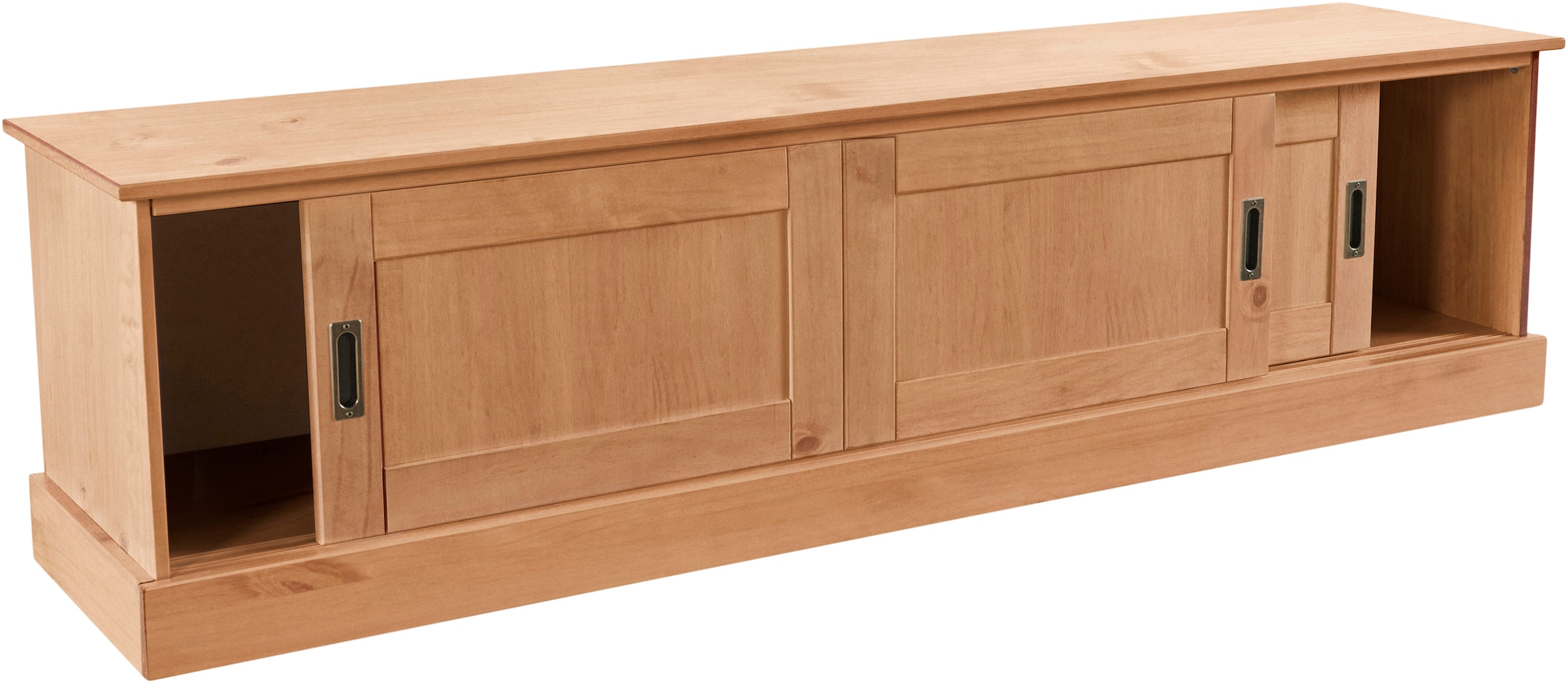 GOODproduct Table basse »Schröder« Kommode mit 3 Schiebetüren, aus massivem Kiefernholz