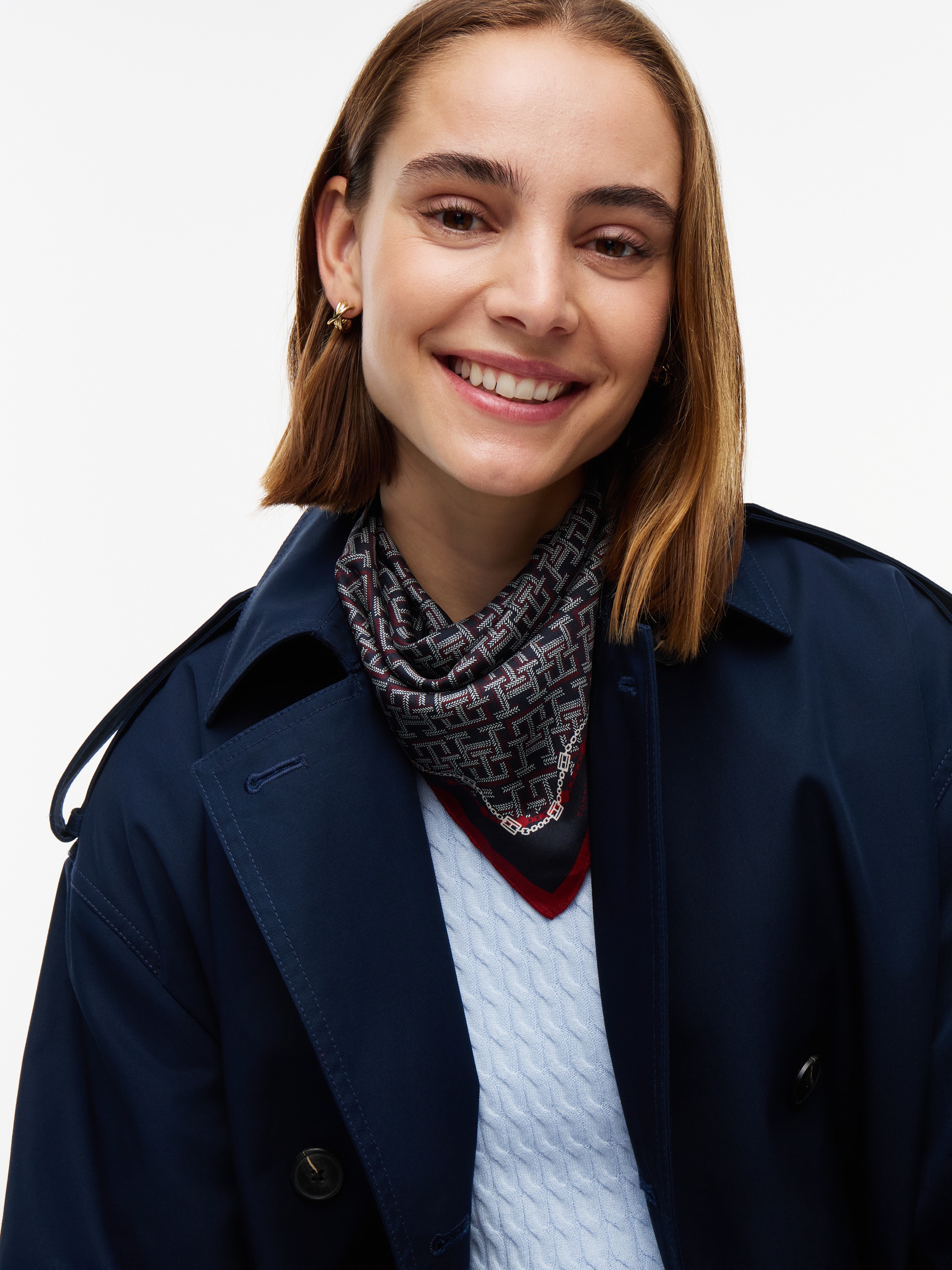 Tommy Hilfiger Seidenschal »TMONOGRAM SILK SQUARE« Regular fit mit Monogramprint