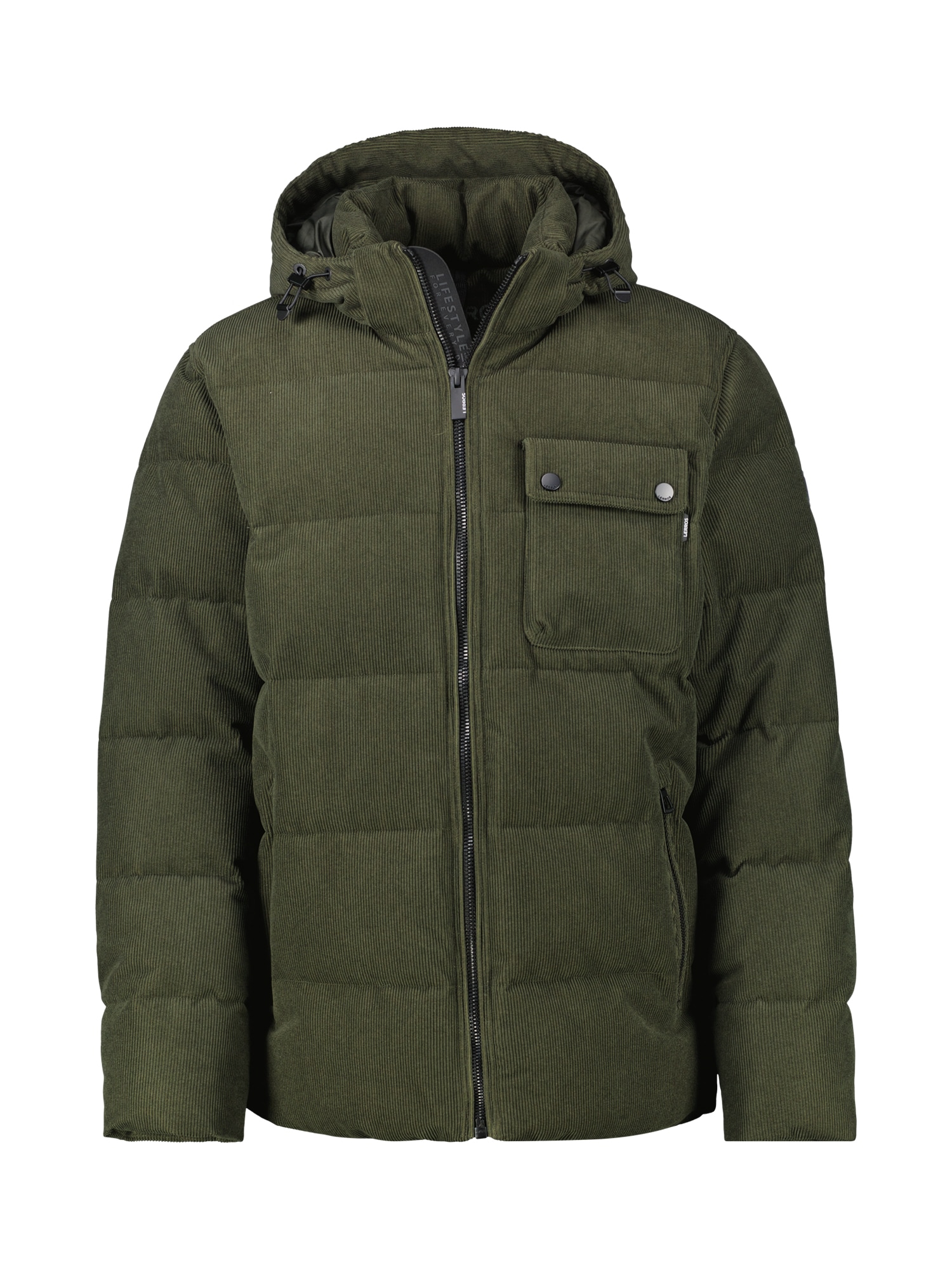 LERROS Veste d'hiver »Herren Steppjacke in funktionaler Cord-Optik« mit Kapuze