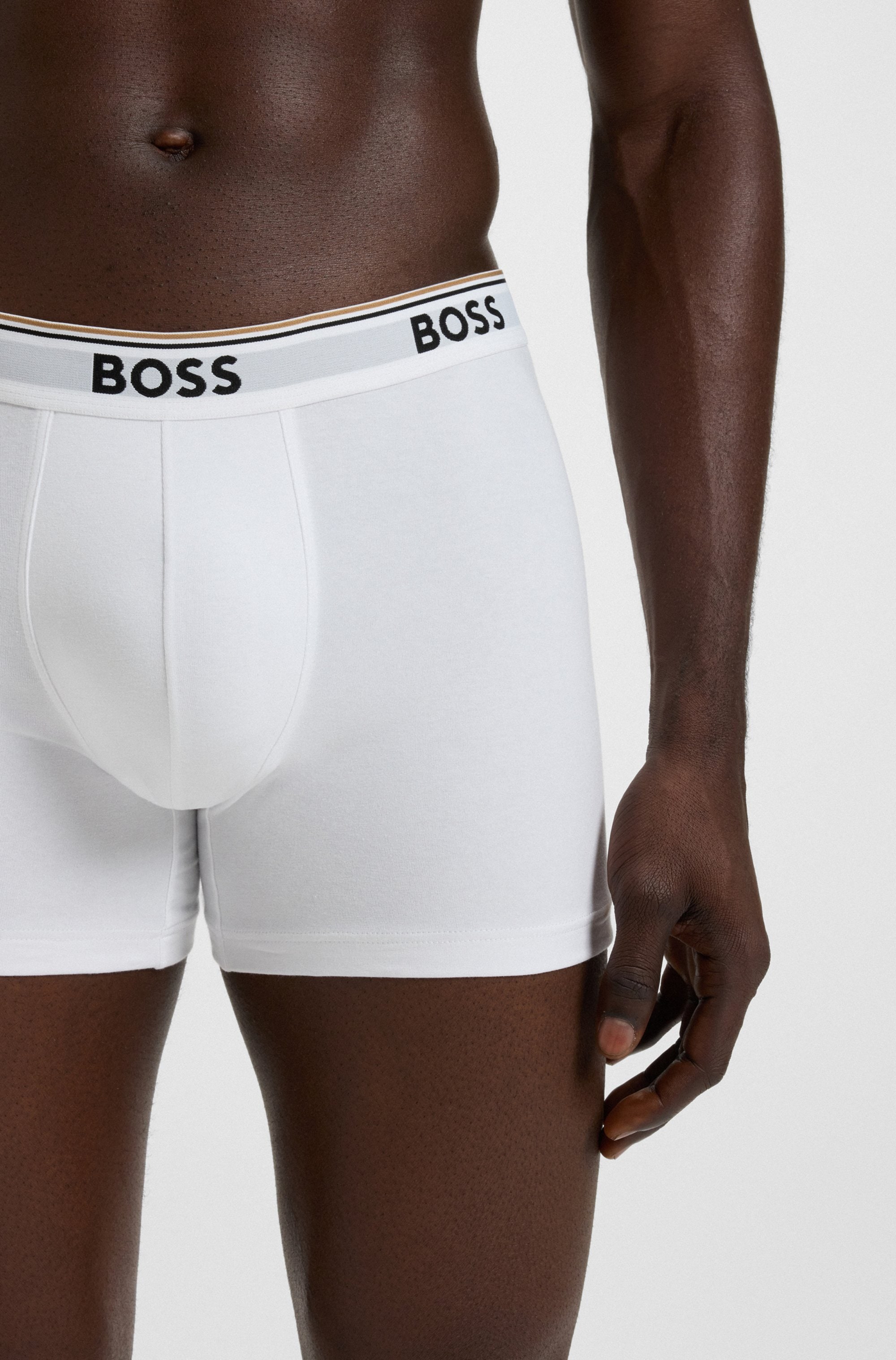 BOSS Boxer »Boxer 3 PACK« mit farblich passendem Webbund